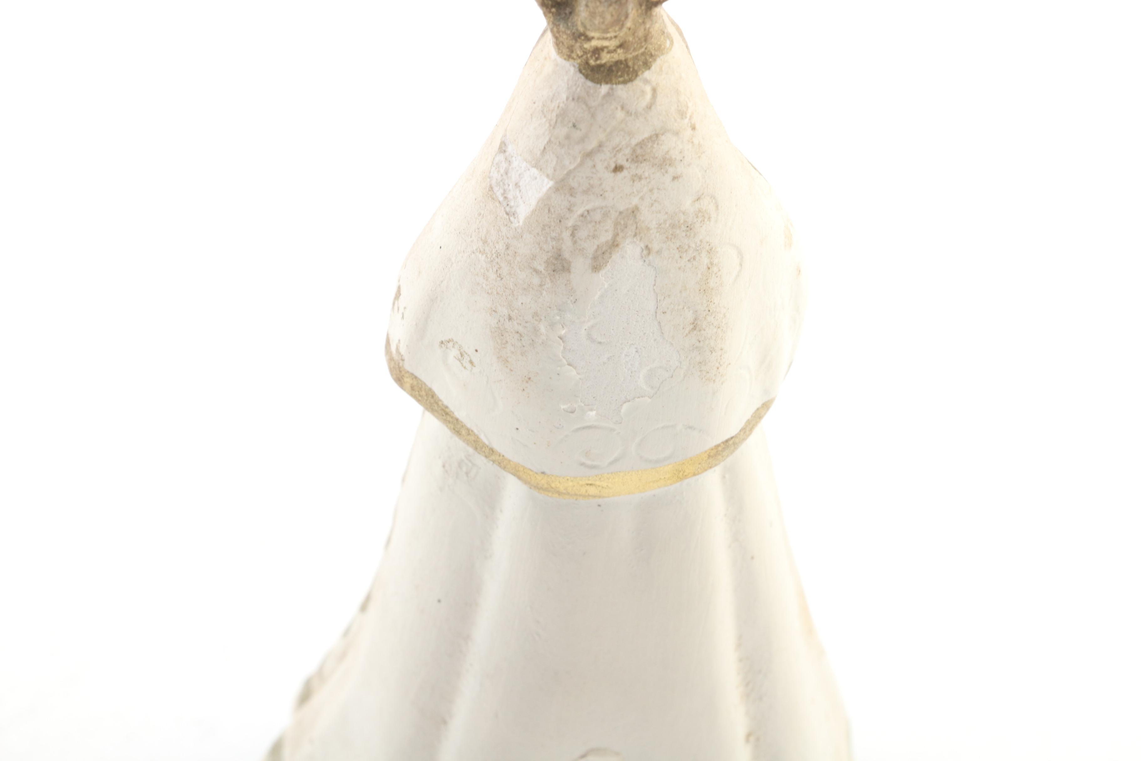 Greek Orthodox Triptych Icon with Madonna and Child Jerusalem Plaque and Figure