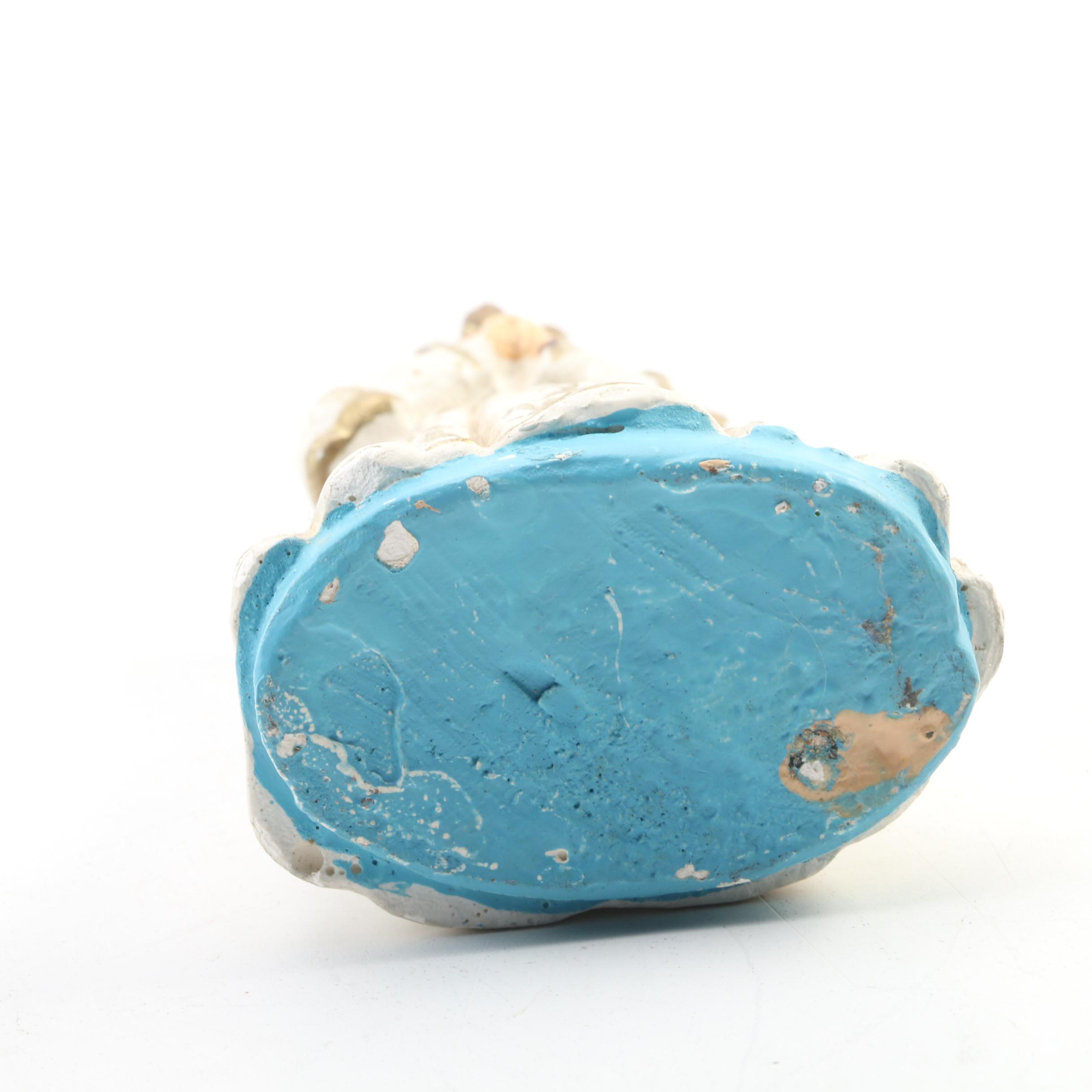 Greek Orthodox Triptych Icon with Madonna and Child Jerusalem Plaque and Figure