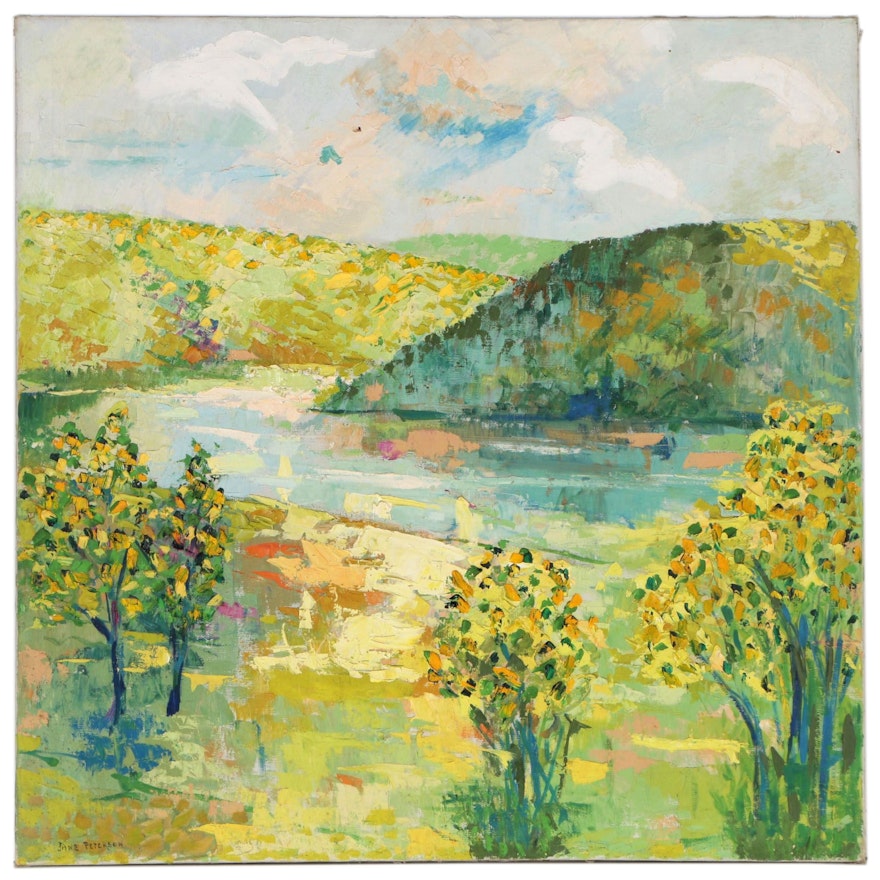Landscape Oil Painting In the Manner of Jane Peterson