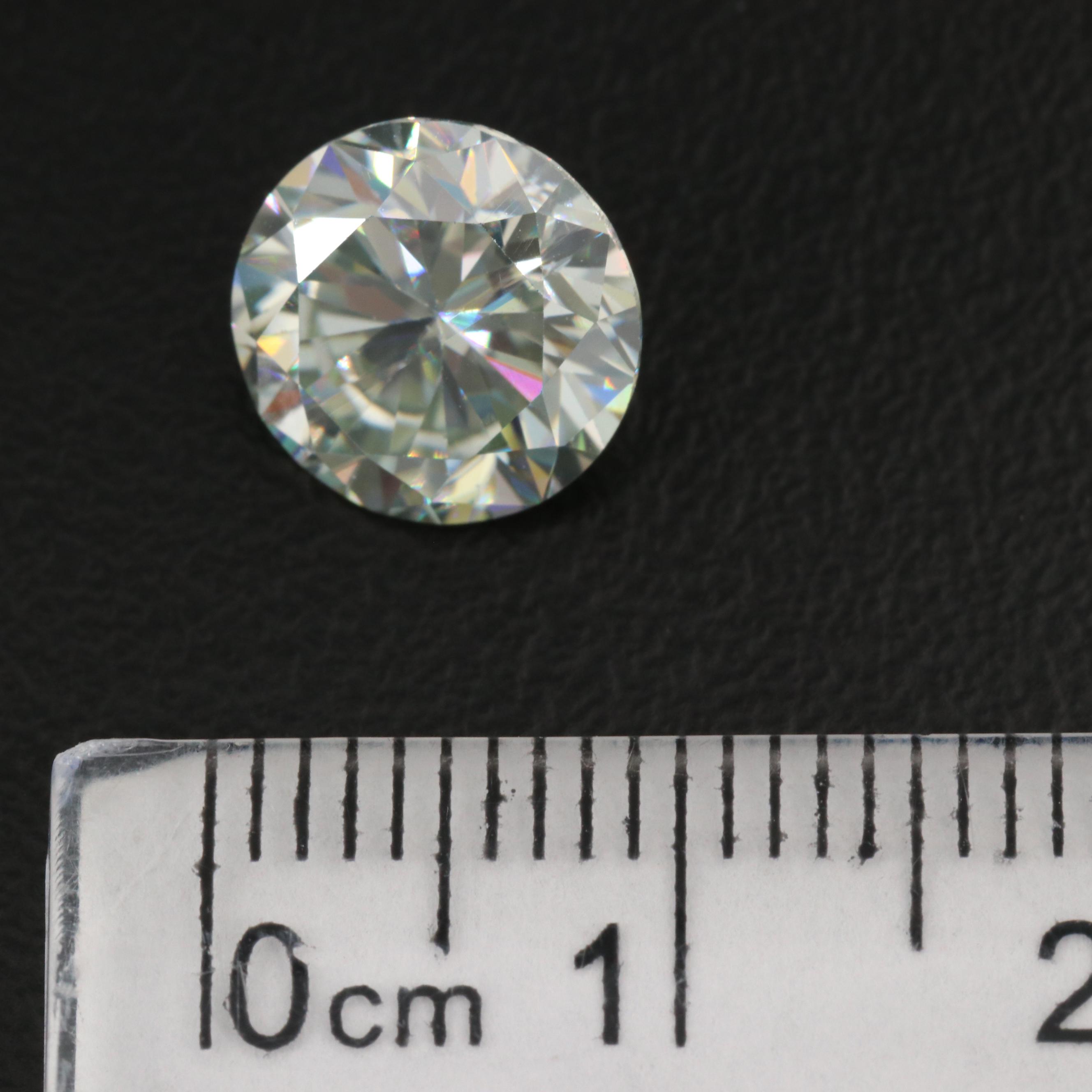 Loose 2.55 CT Round Faceted Laboratory Grown Moissanite