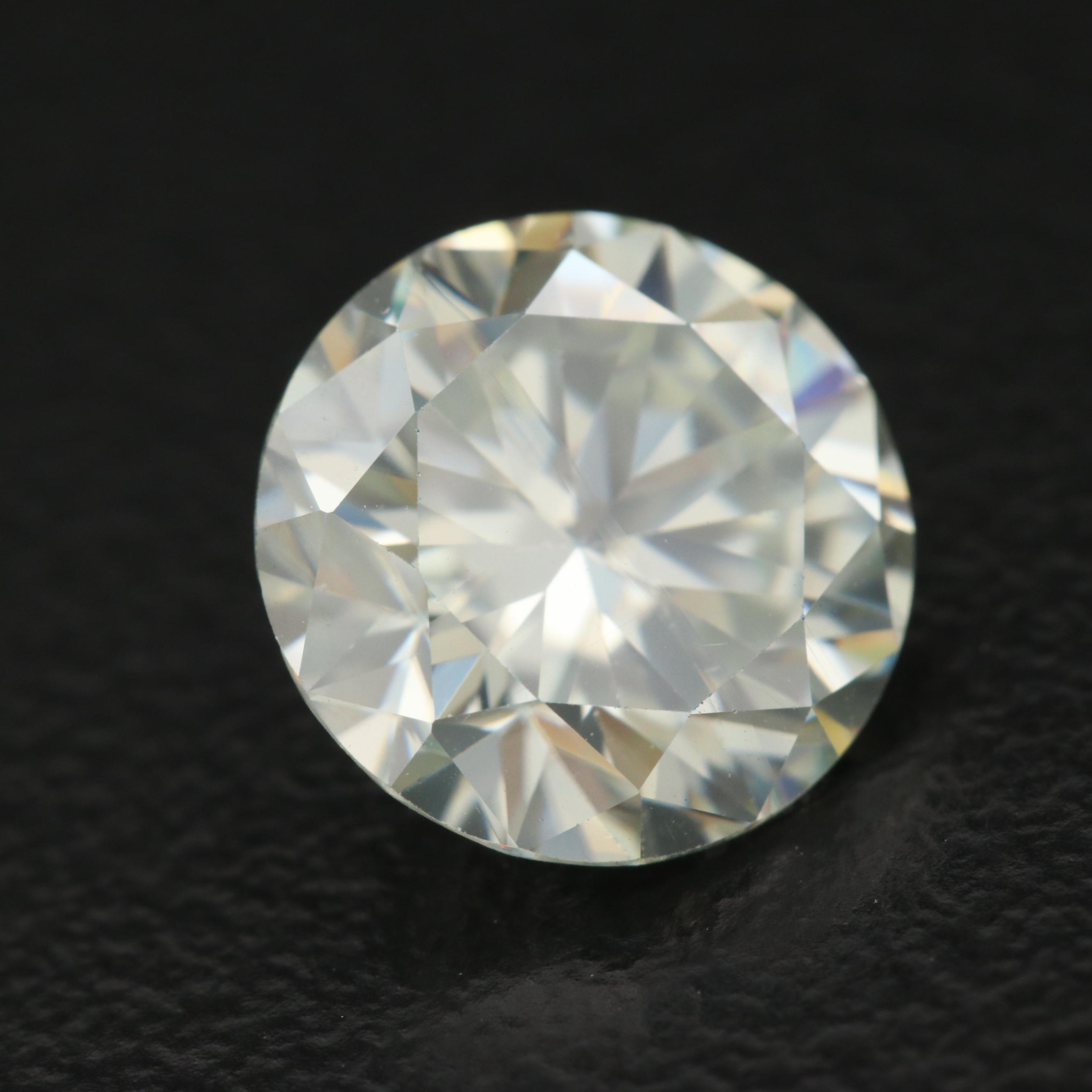 Loose 2.55 CT Round Faceted Laboratory Grown Moissanite