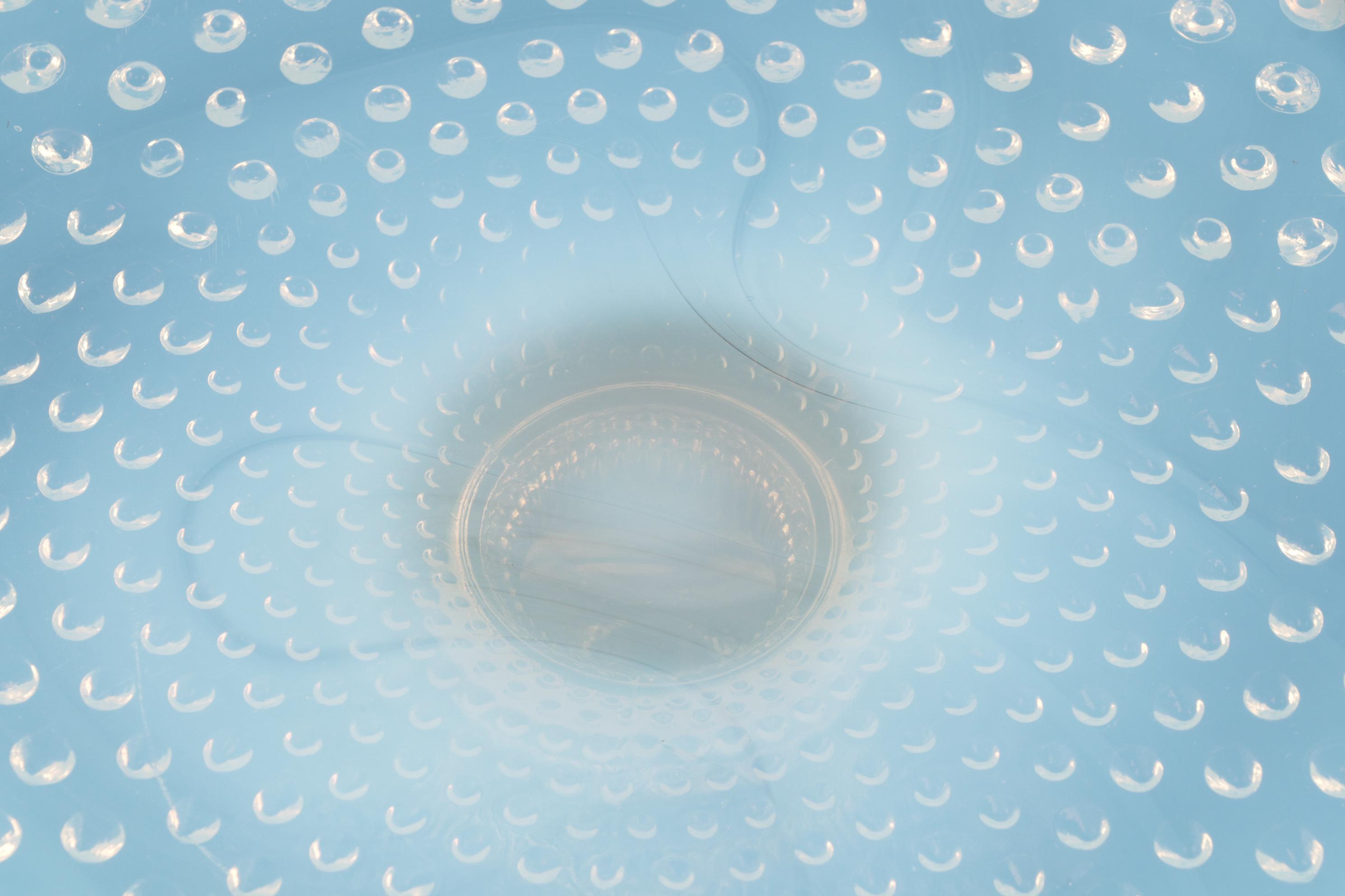 Fenton "French Hobnail" Opalescent Glass Cake Stand, Mid-20th Century