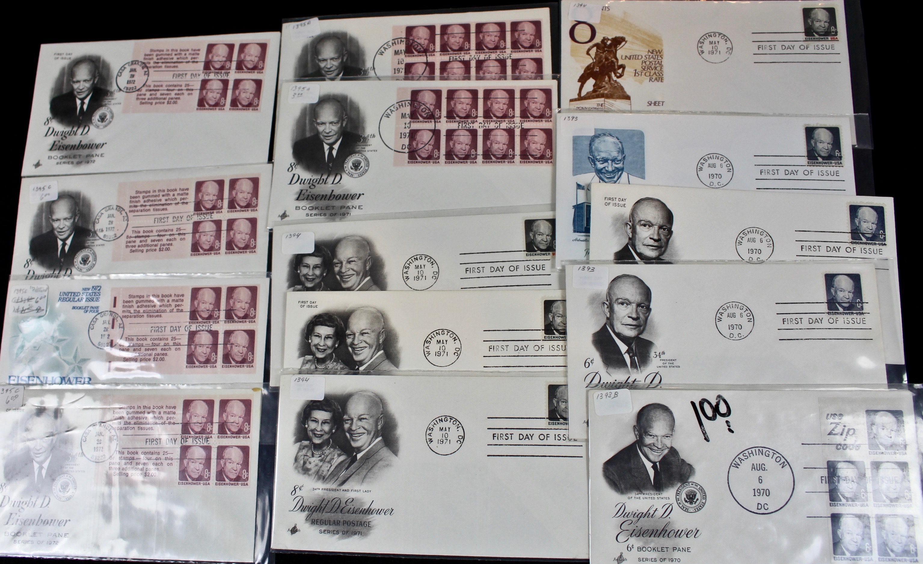 US Postal First Day Covers With Cachets, Mid to Late 20th Century