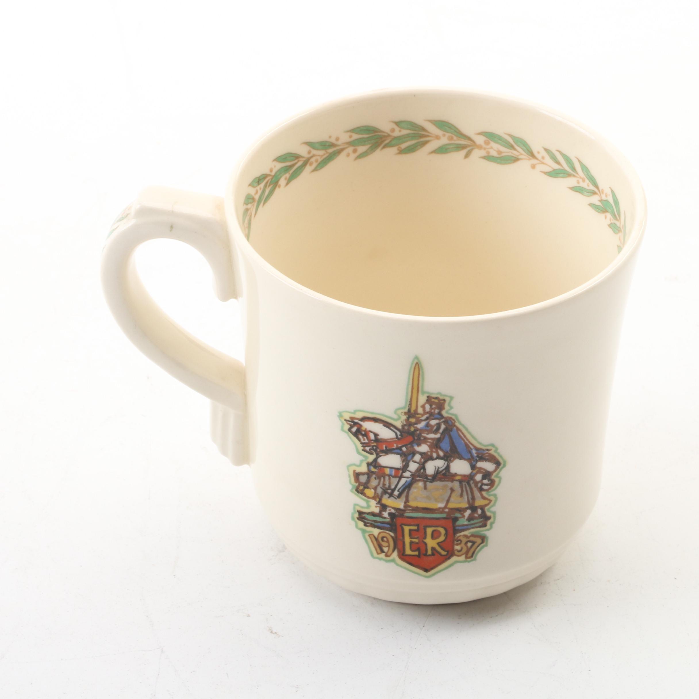 Aynsley "Elizabeth II" Bone China Dish and Royal Doulton "Edward VIII" Teacup