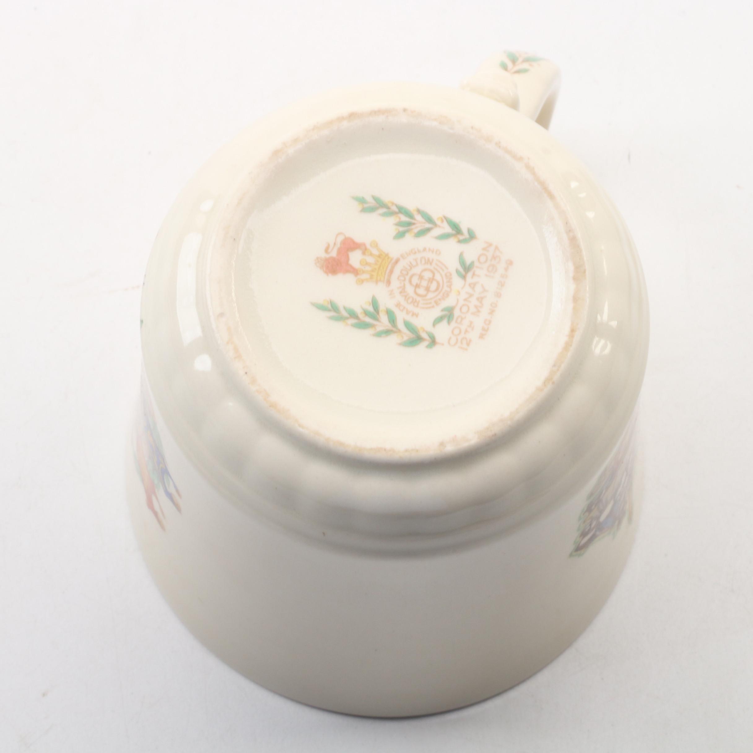 Aynsley "Elizabeth II" Bone China Dish and Royal Doulton "Edward VIII" Teacup