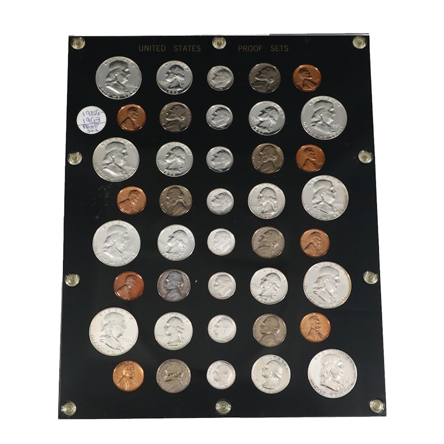 Uncirculated U.S. Proof Coin Set, 1956-1963