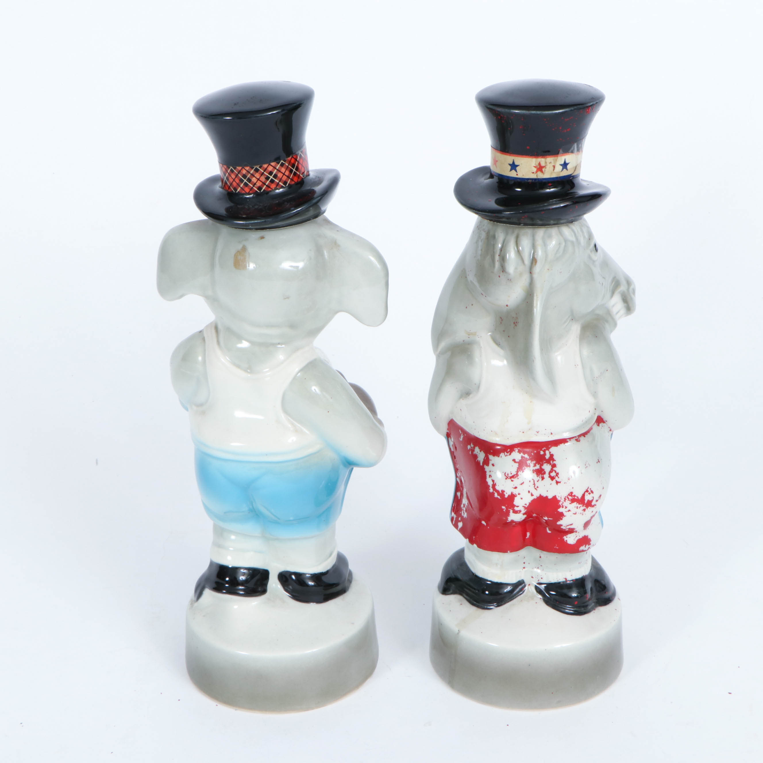 Jim Beam Political Boxing Ceramic Decanters, 1960s