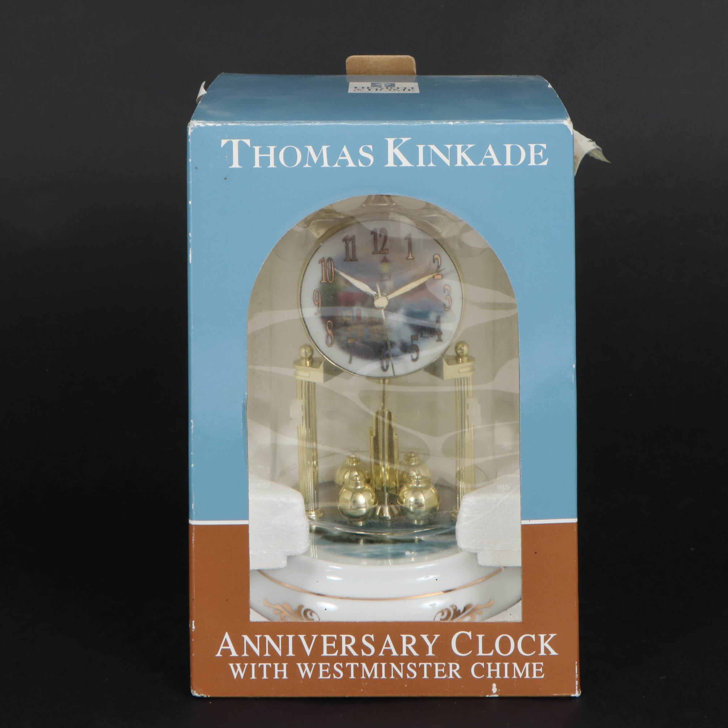 Thomas Kinkade Anniversary Clock with Westminster Chime in Original Box