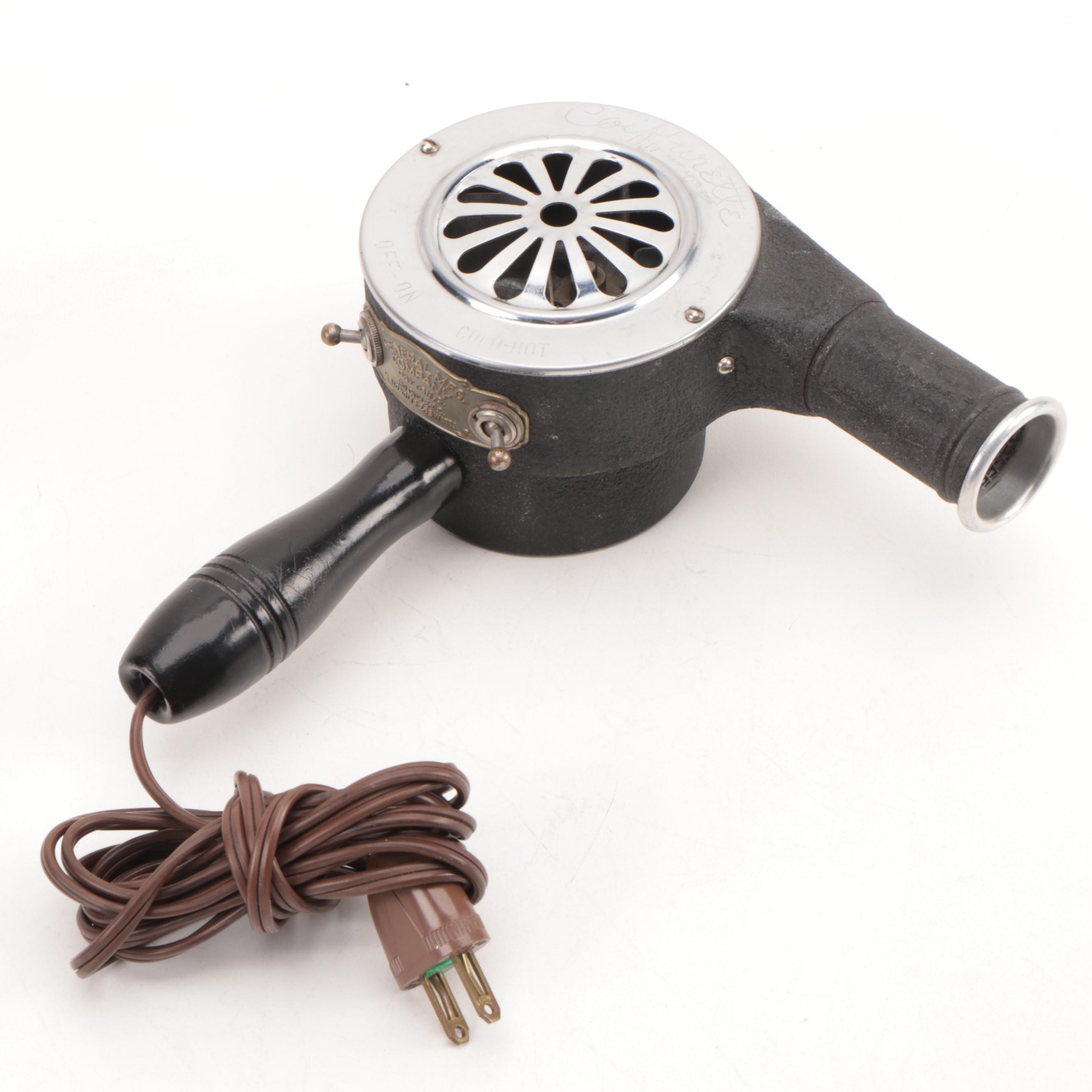 Focalipse Space Heater and Coiffurette Blow Dryer, Early to Mid 20th Century