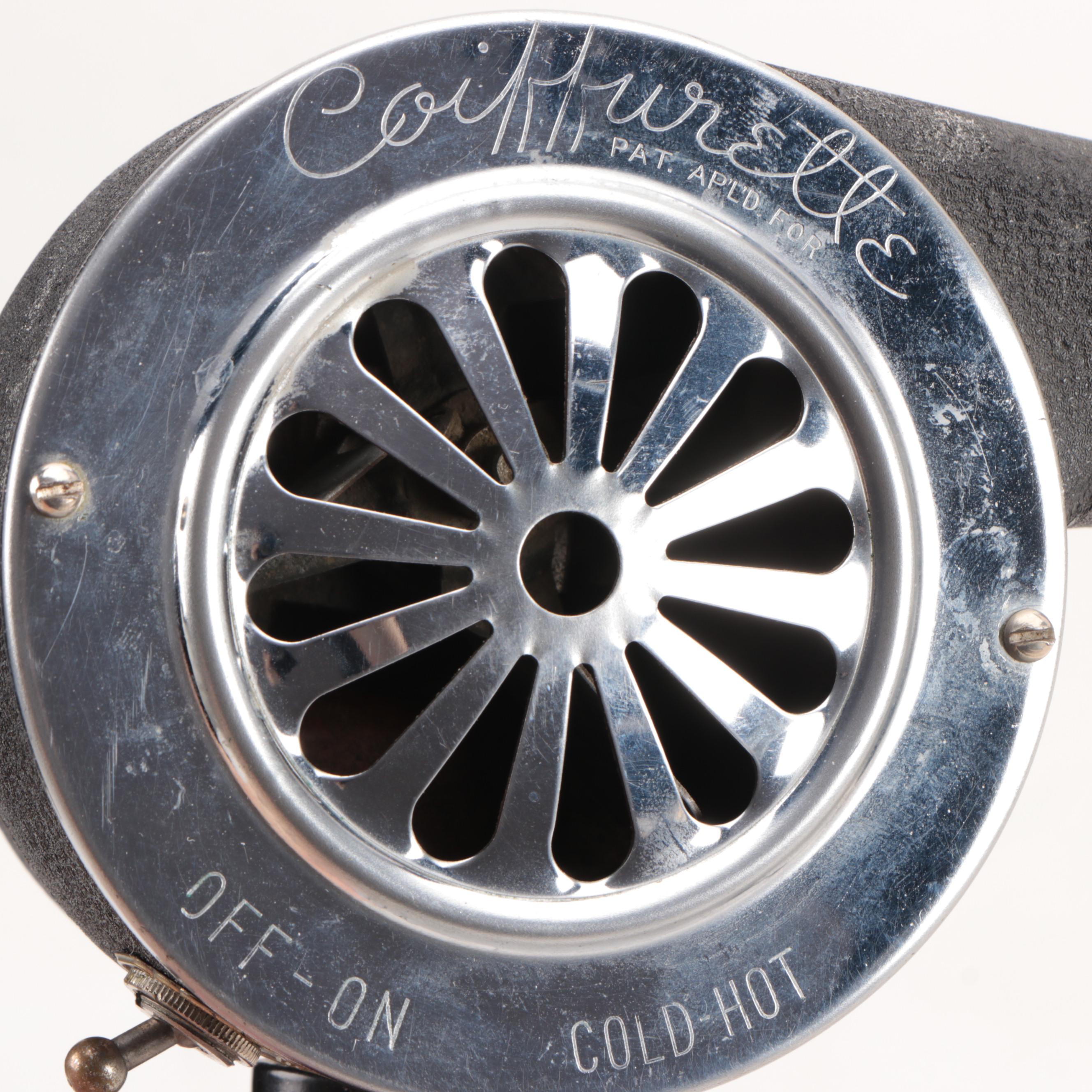 Focalipse Space Heater and Coiffurette Blow Dryer, Early to Mid 20th Century