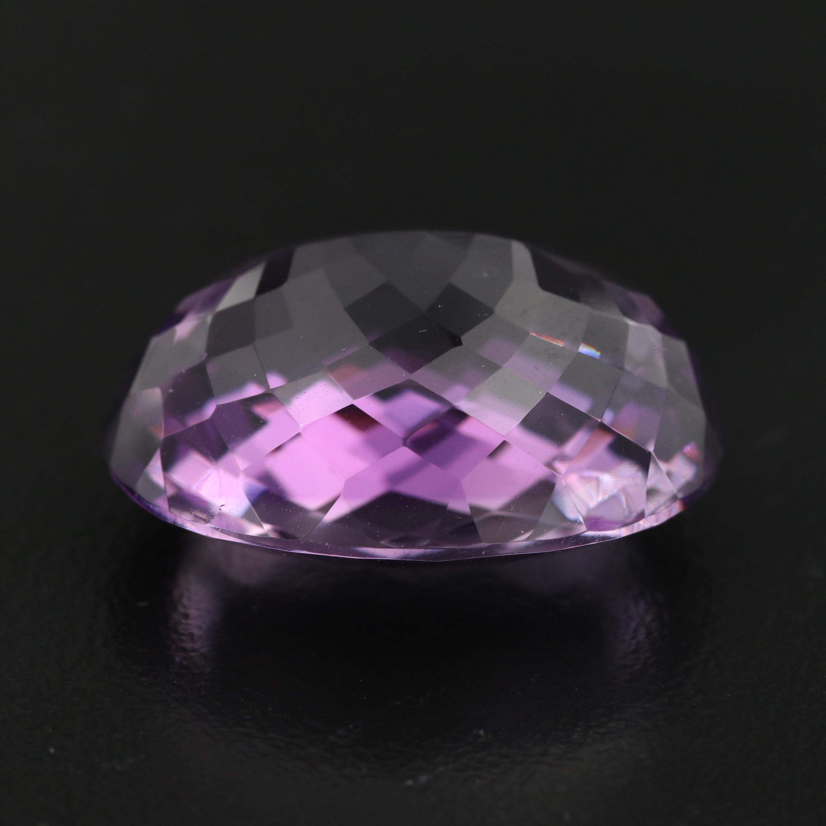 Loose 30.70 CT Oval Faceted Amethyst