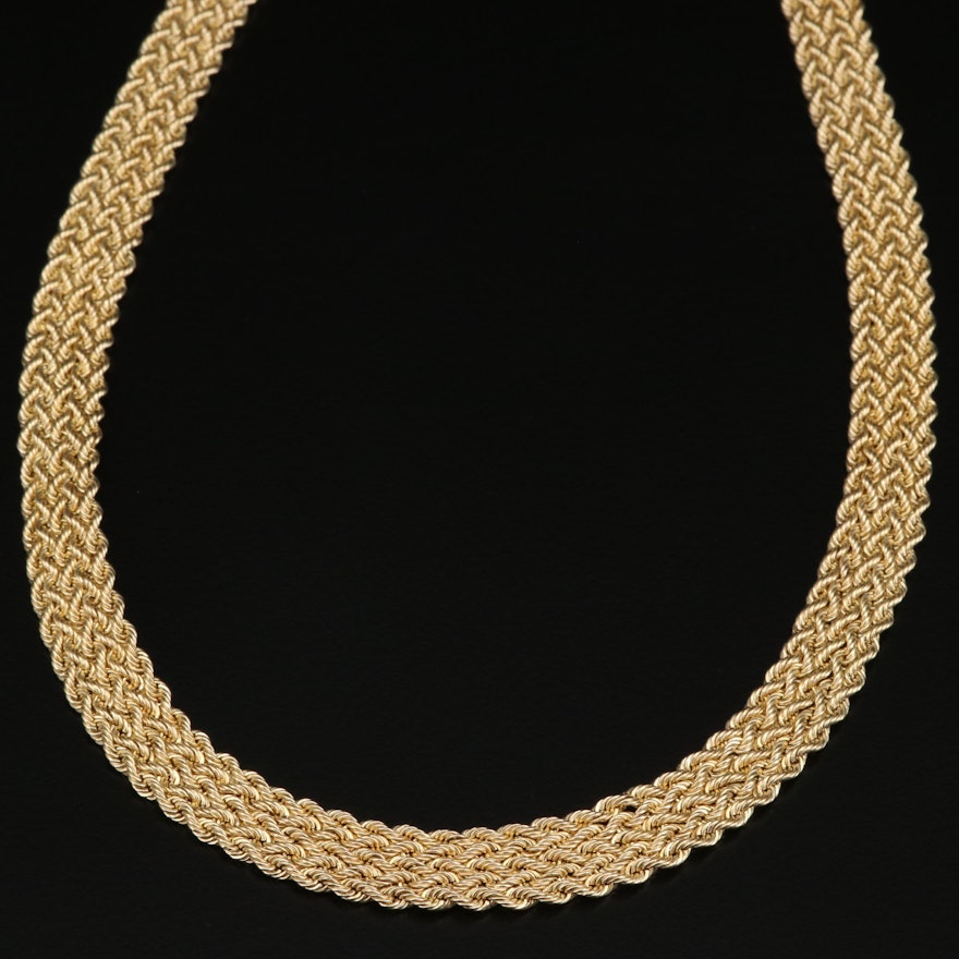 14K Woven Chain Necklace