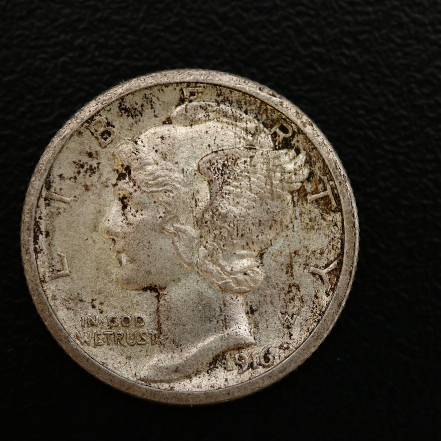 1916-S Mercury Silver Dime