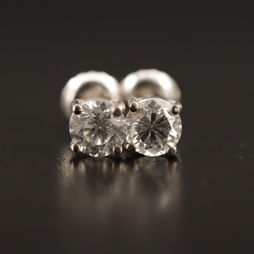 14K 0.96 CTW Diamond Stud Earrings