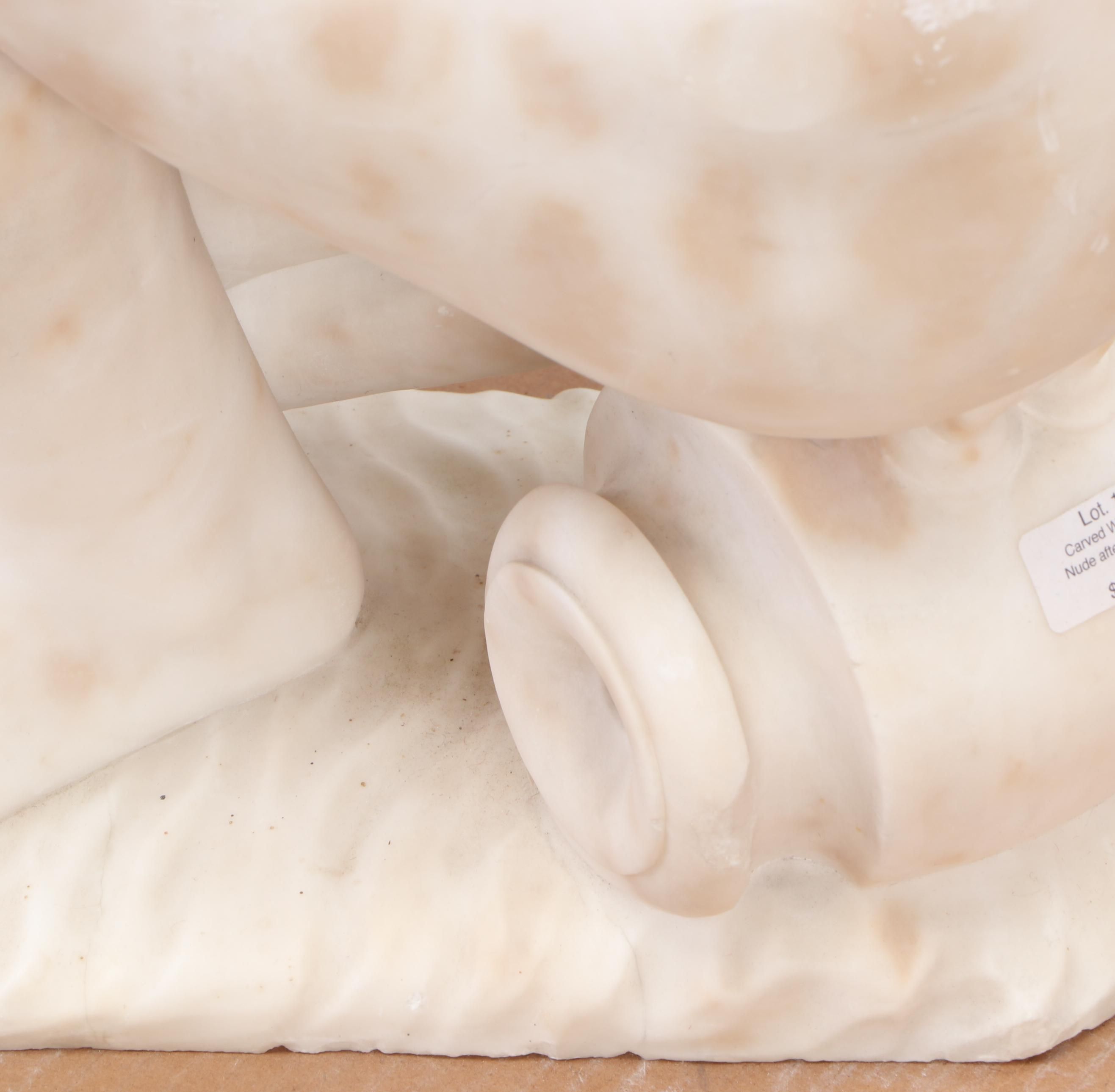 Marble Statue of "Crouching Venus," 19th Century