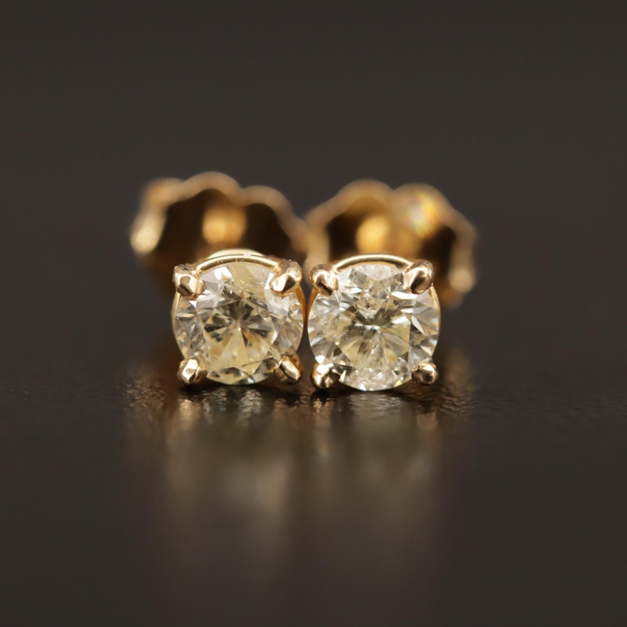 14K 0.84 CTW Diamond Stud Earrings