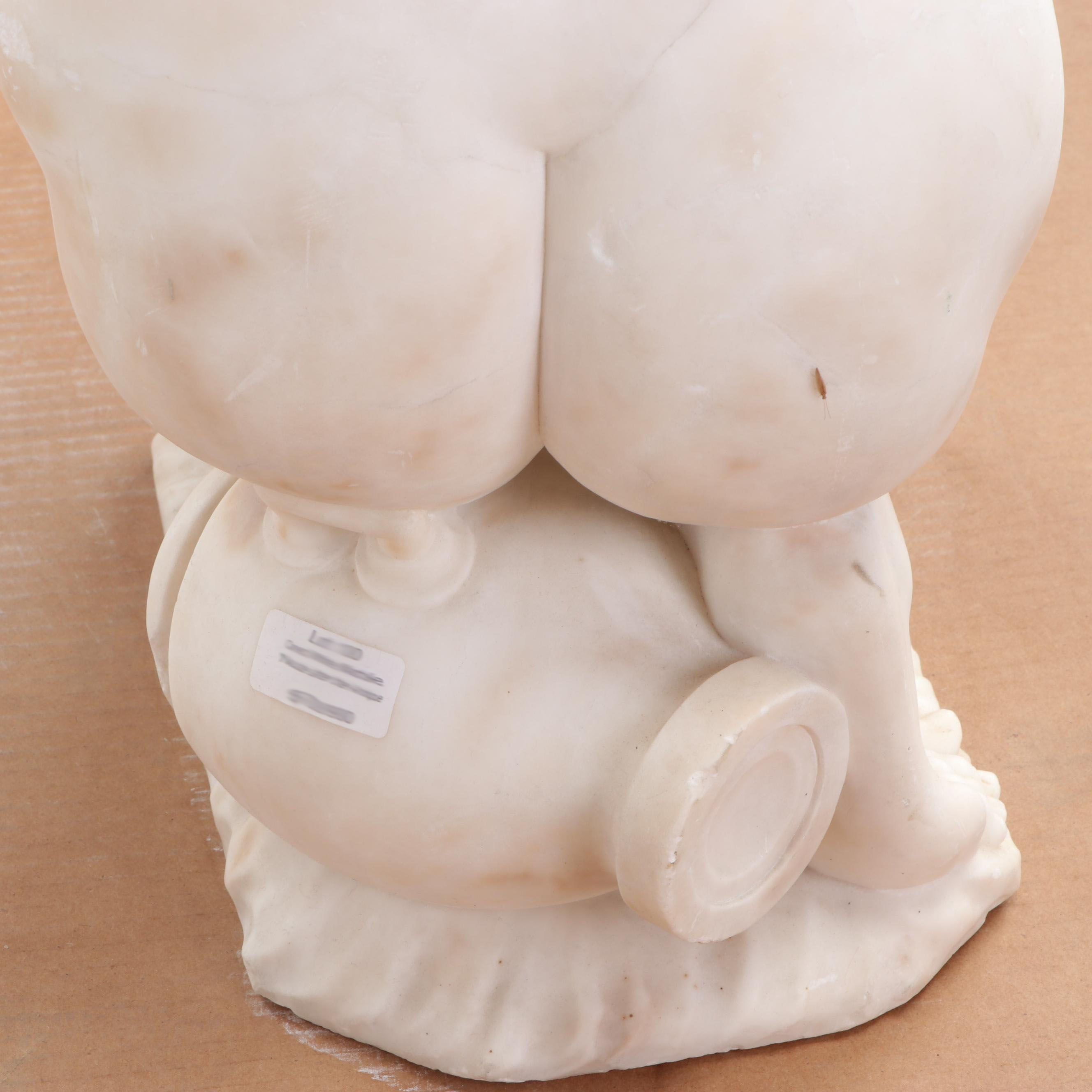 Marble Statue of "Crouching Venus," 19th Century