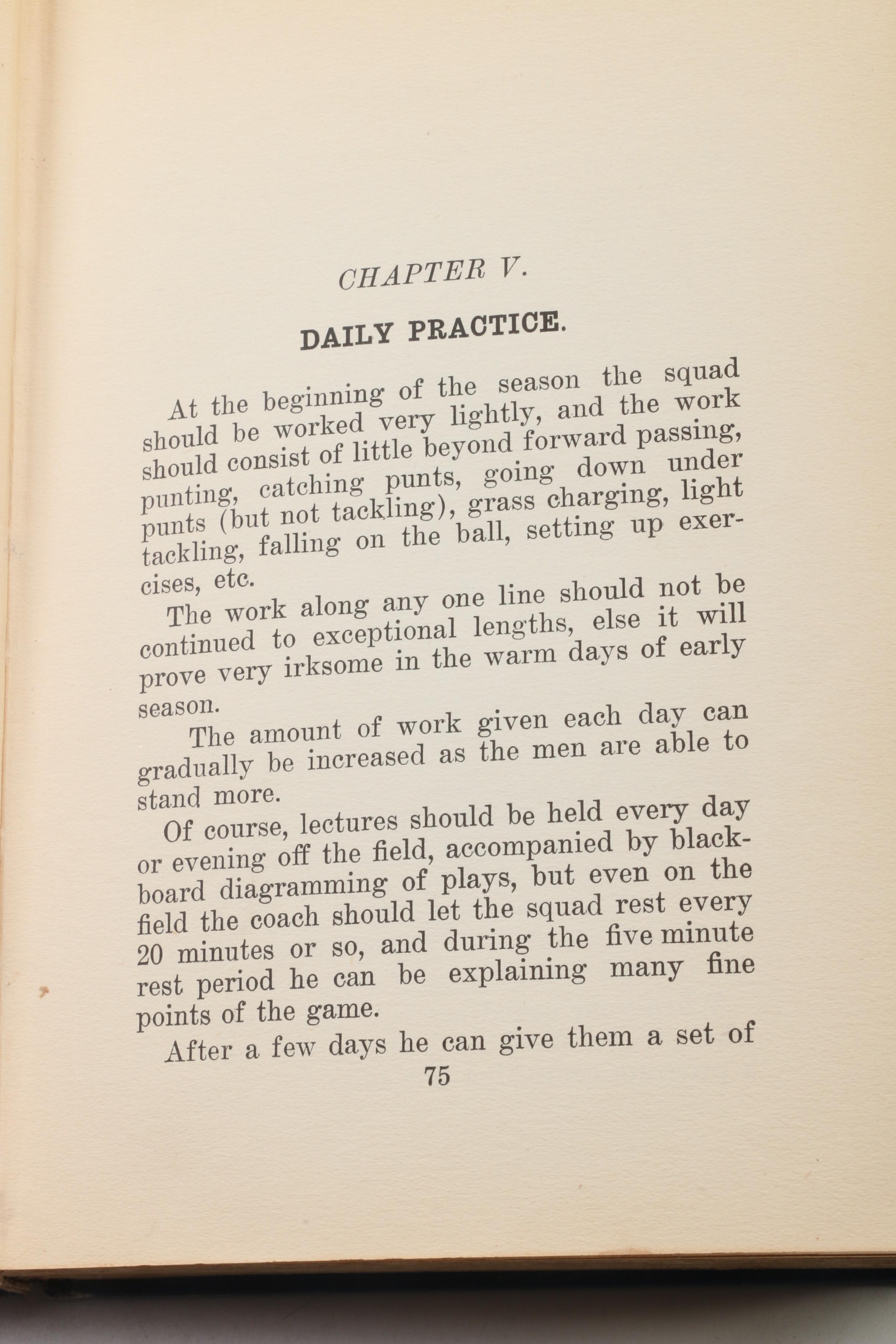 Second Edition "Principles of Football" by John W. Heisman, 1922