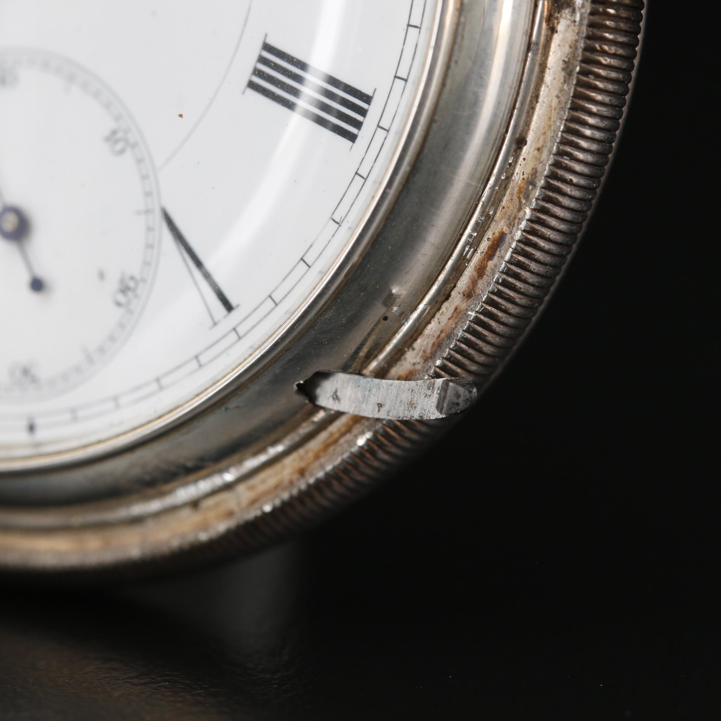 .935 Silver Longines Hunting Case Pocket Watch