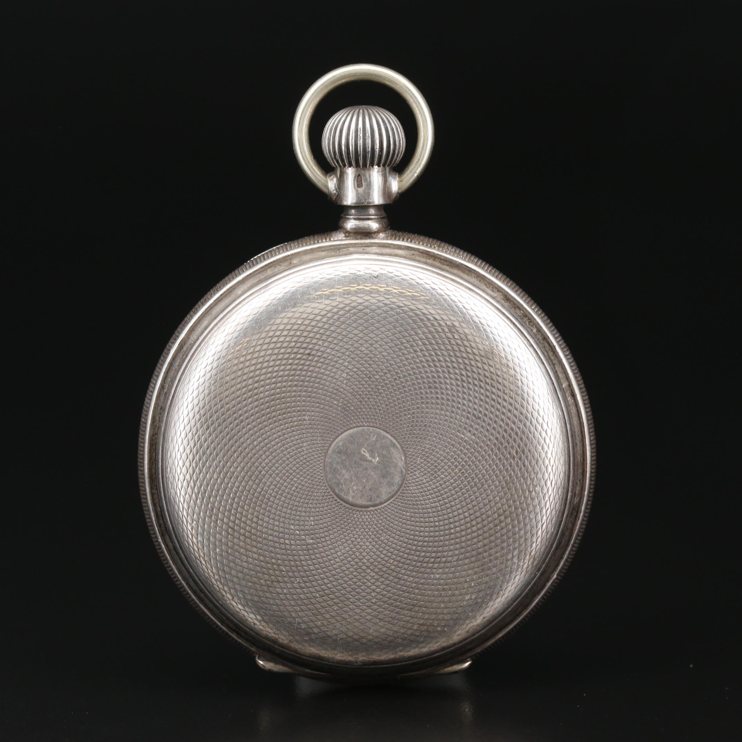 .935 Silver Longines Hunting Case Pocket Watch