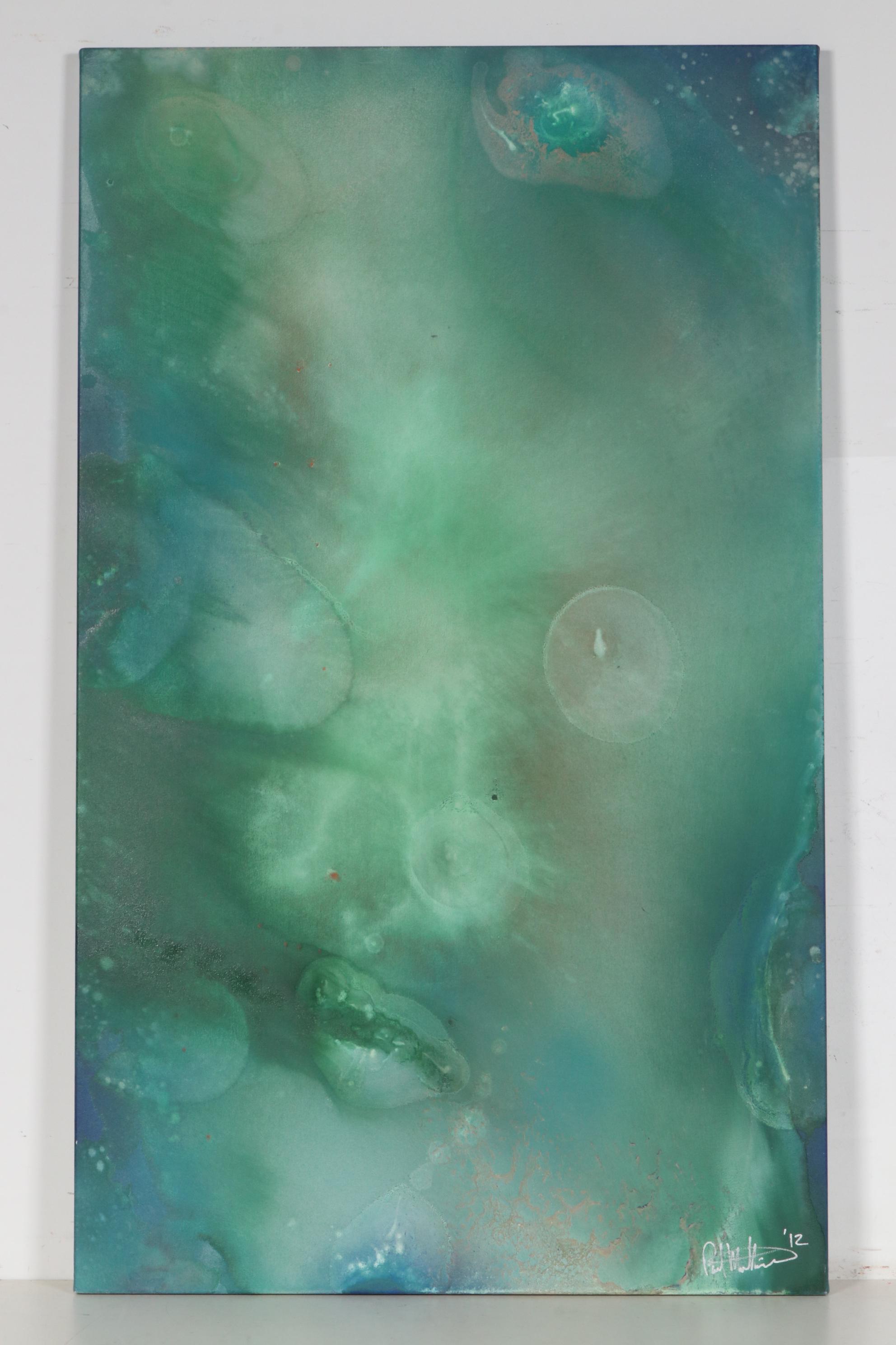 Paul Mathisen Mixed Media Painting "Green Seduction", 2012