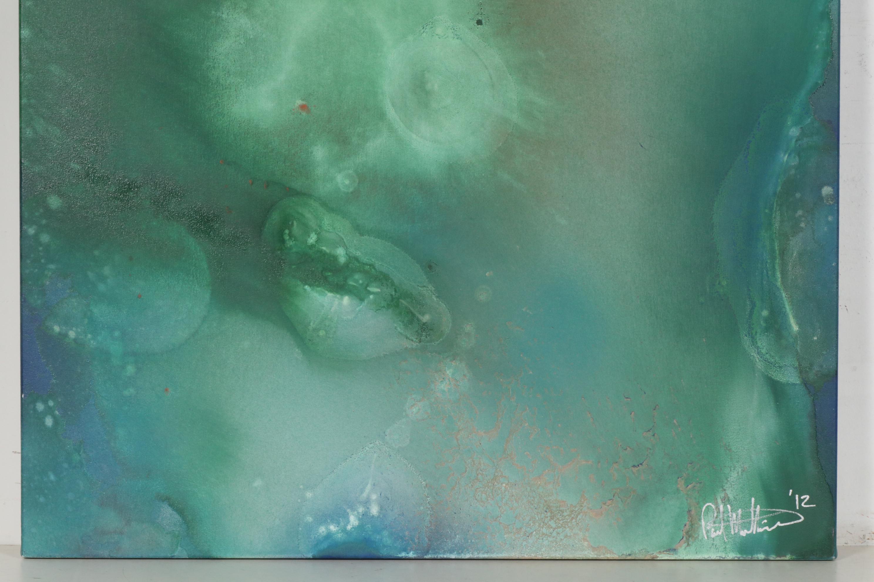 Paul Mathisen Mixed Media Painting "Green Seduction", 2012