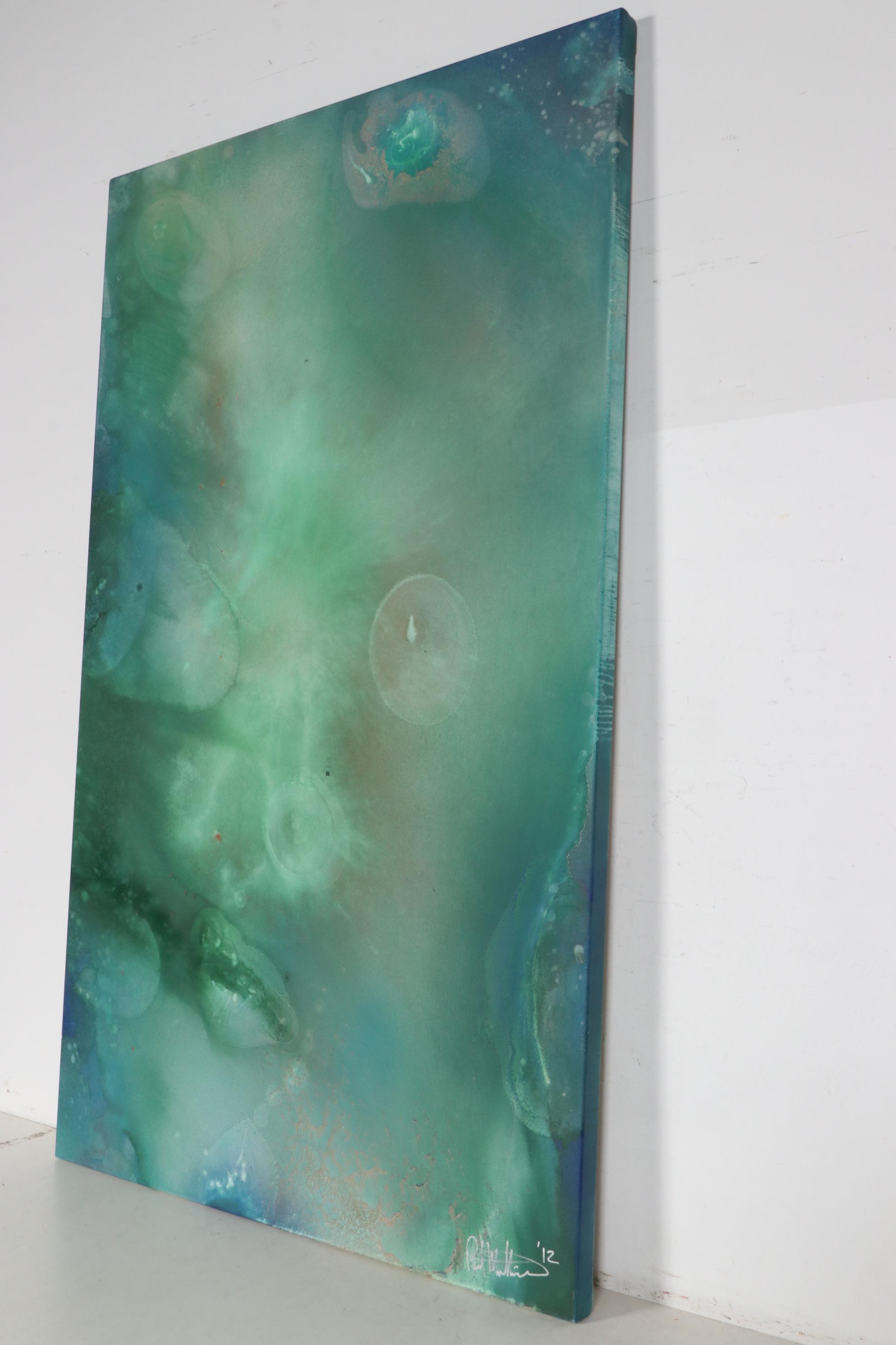 Paul Mathisen Mixed Media Painting "Green Seduction", 2012