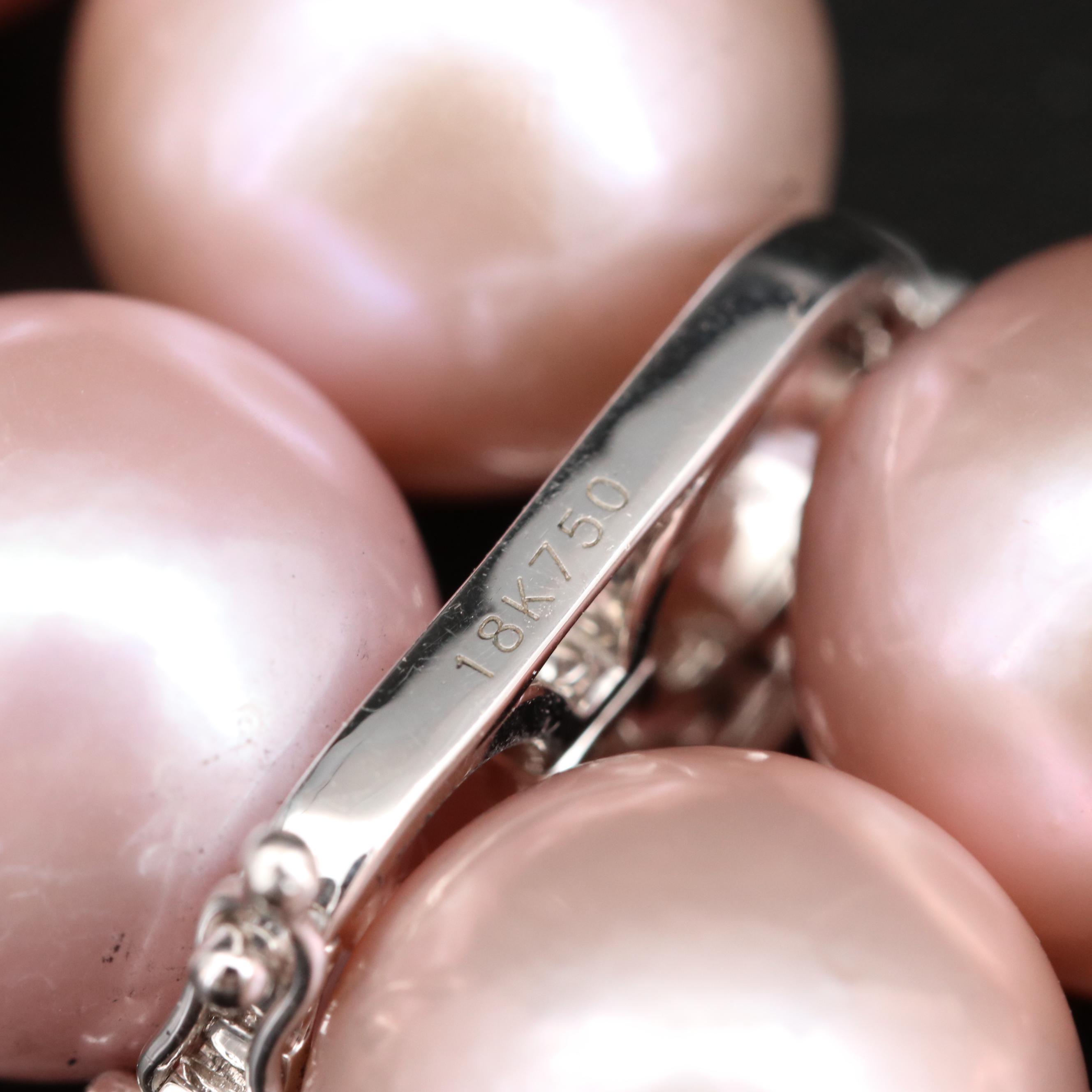 18K Pearl, 3.04 CTW Diamond and Ruby Sautoir Necklace with Pearl Shortener