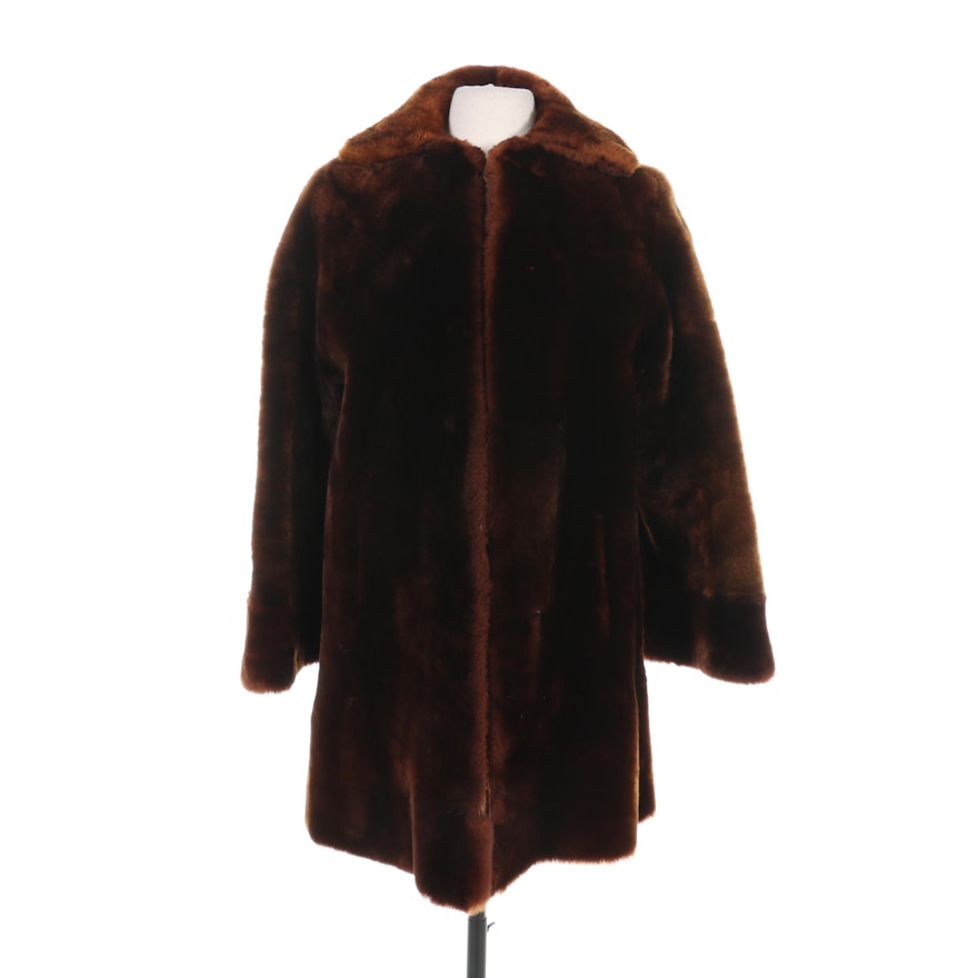 Mouton Fur Coat by Trask's, Vintage