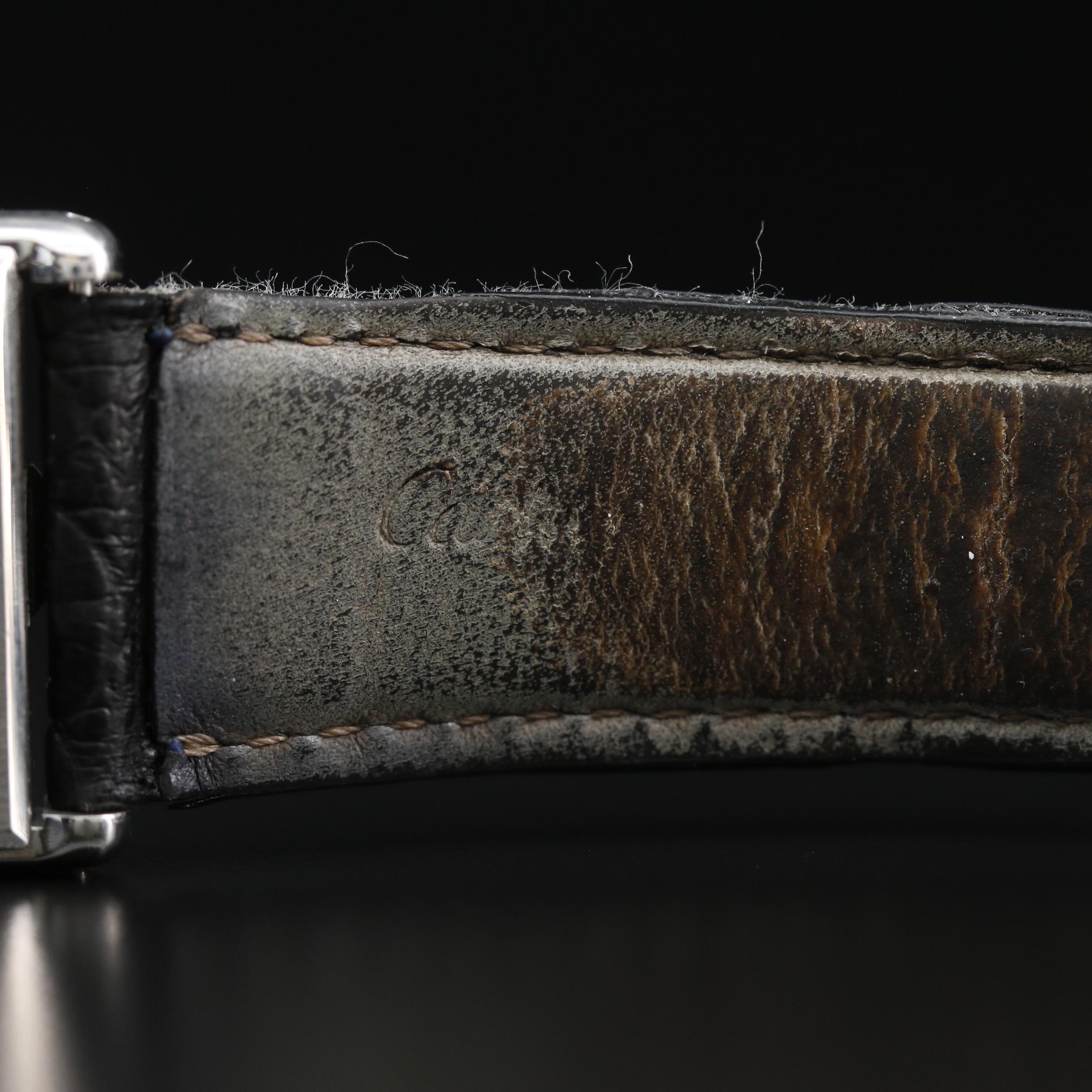 Cartier Tank "Basculante" Stainless Steel Stem Wind Watch