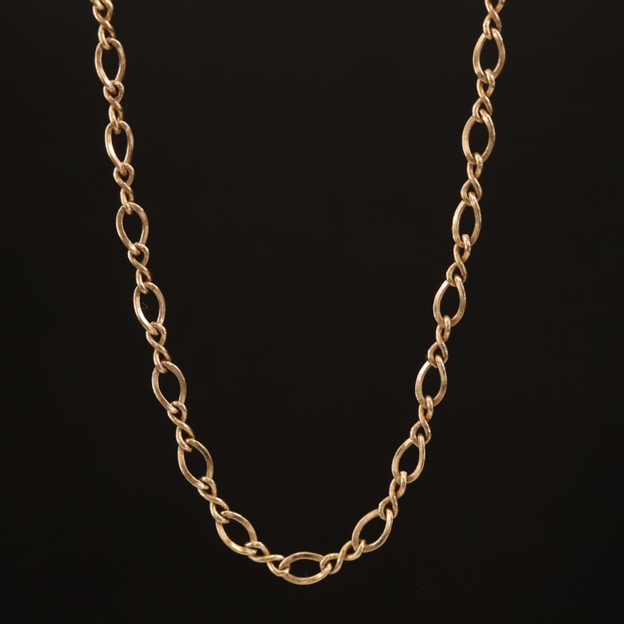 14K Infinity Link Necklace