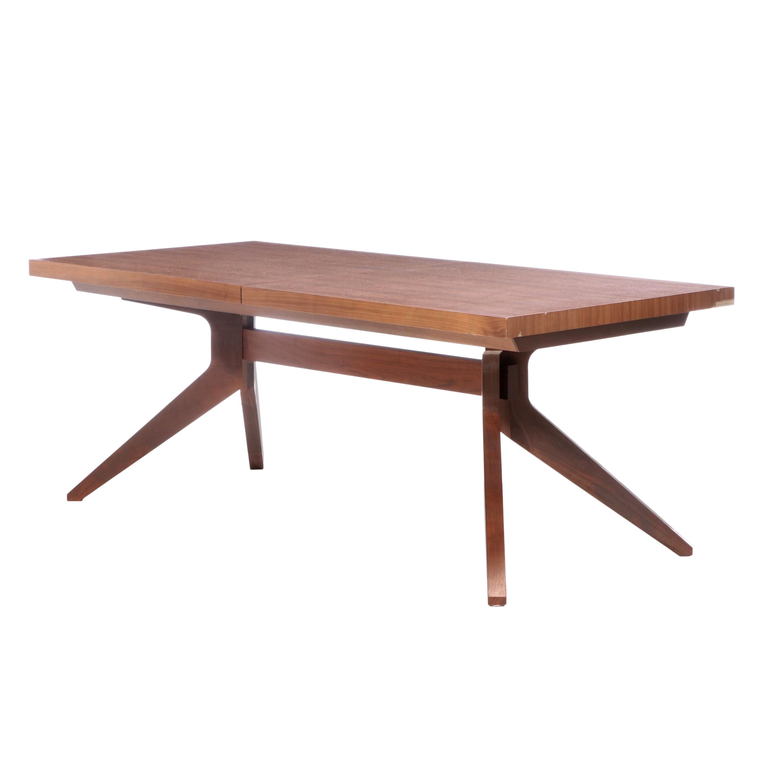 Matthew Hilton for Case Modernist Style Walnut "Cross Extension" Dining Table
