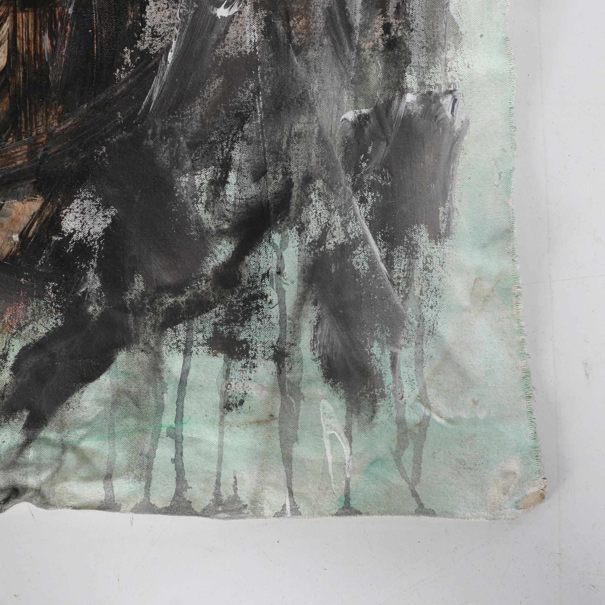 Esther Liu Large-Scale Abstract Expressionist Oil Painting, 1988