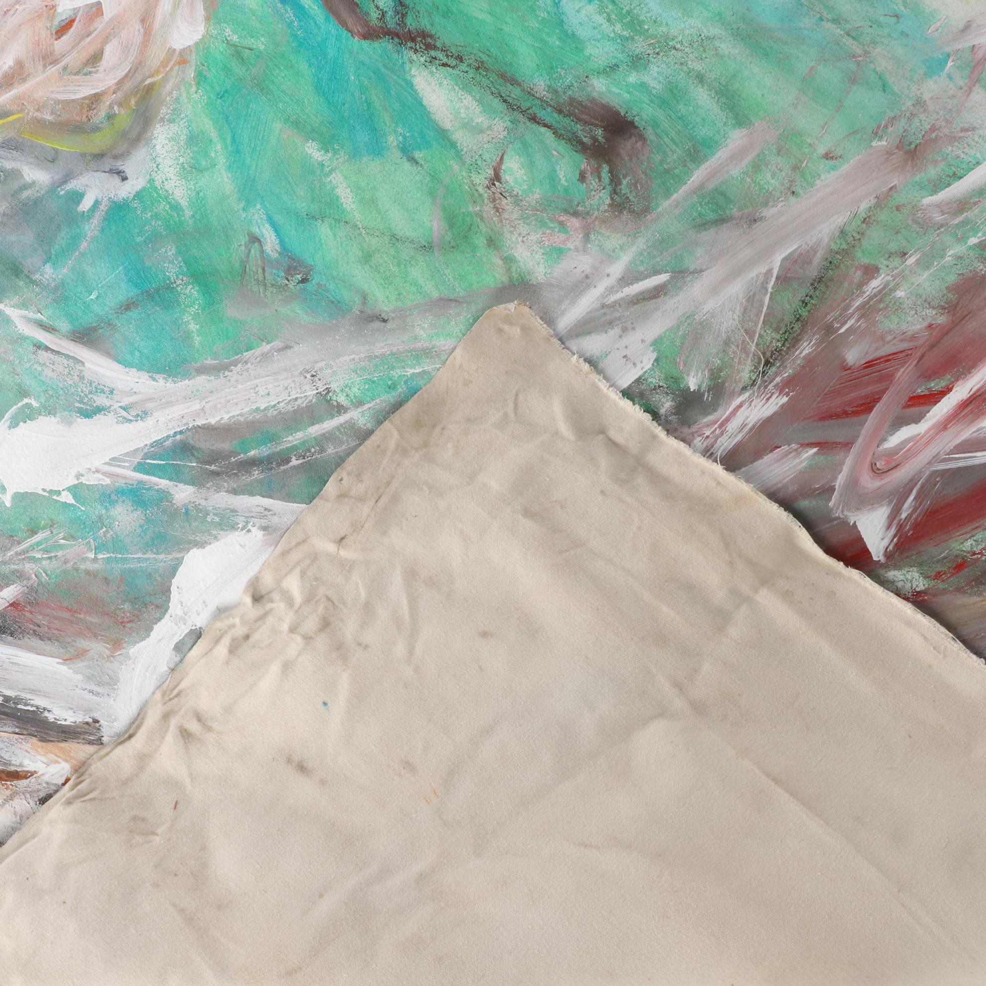 Esther Liu Large-Scale Abstract Expressionist Oil Painting, 1988