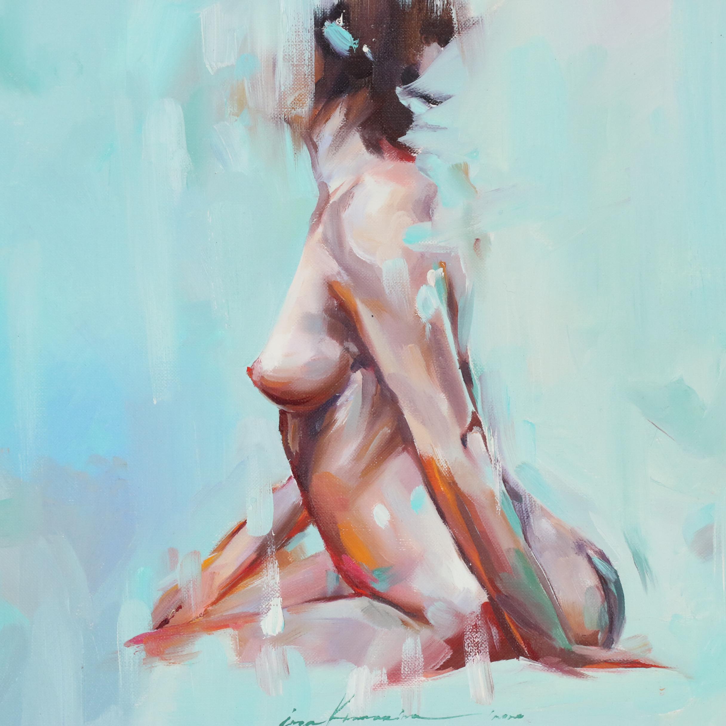 Inga Khanarina Female Nude Oil Painting, 2020