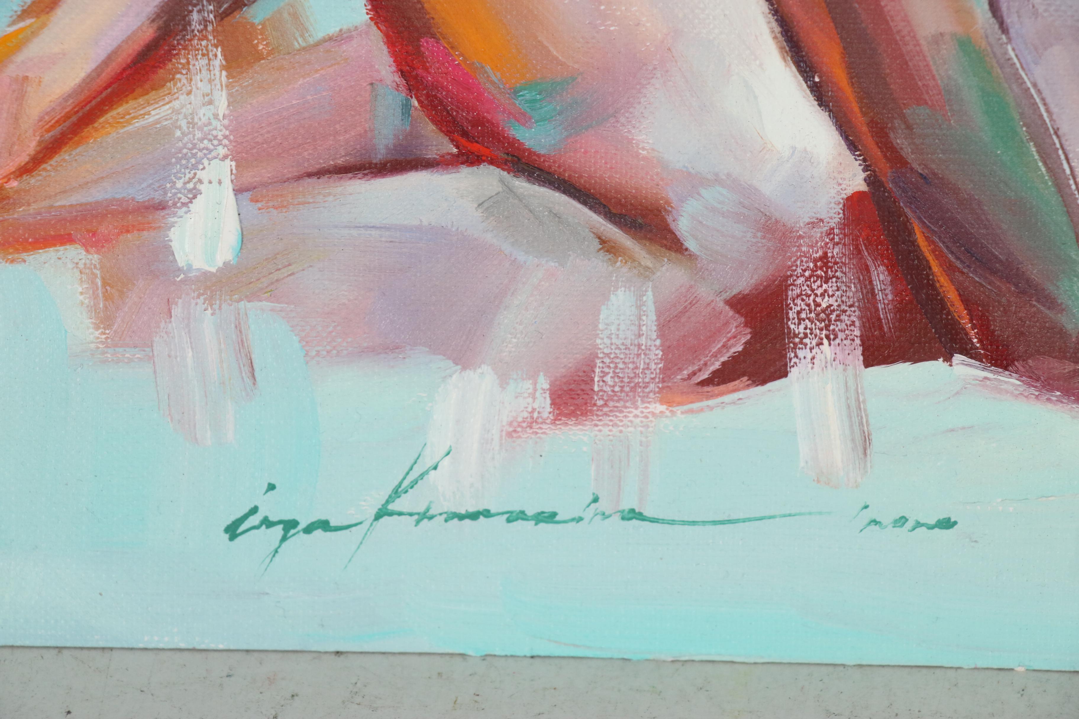 Inga Khanarina Female Nude Oil Painting, 2020