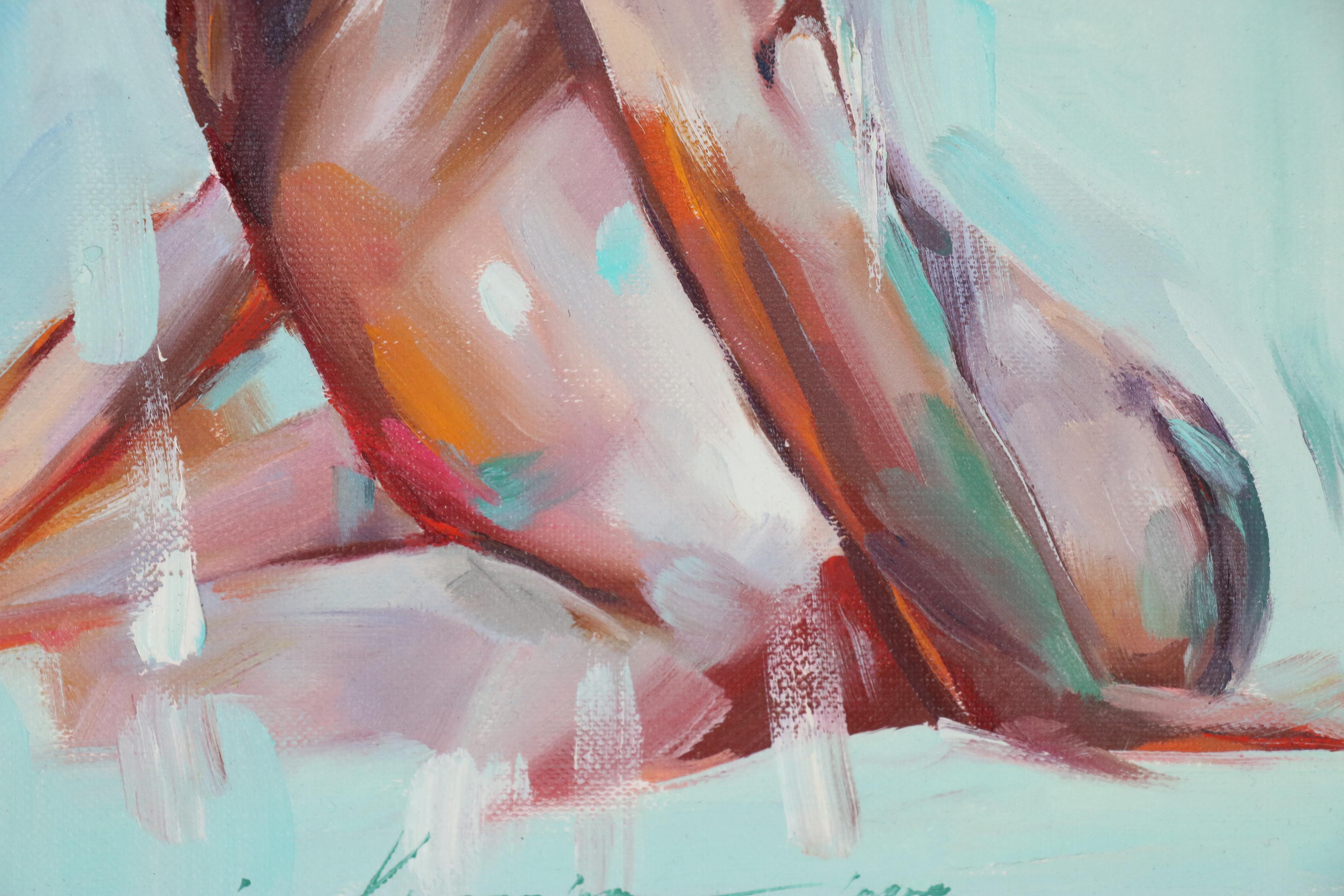 Inga Khanarina Female Nude Oil Painting, 2020