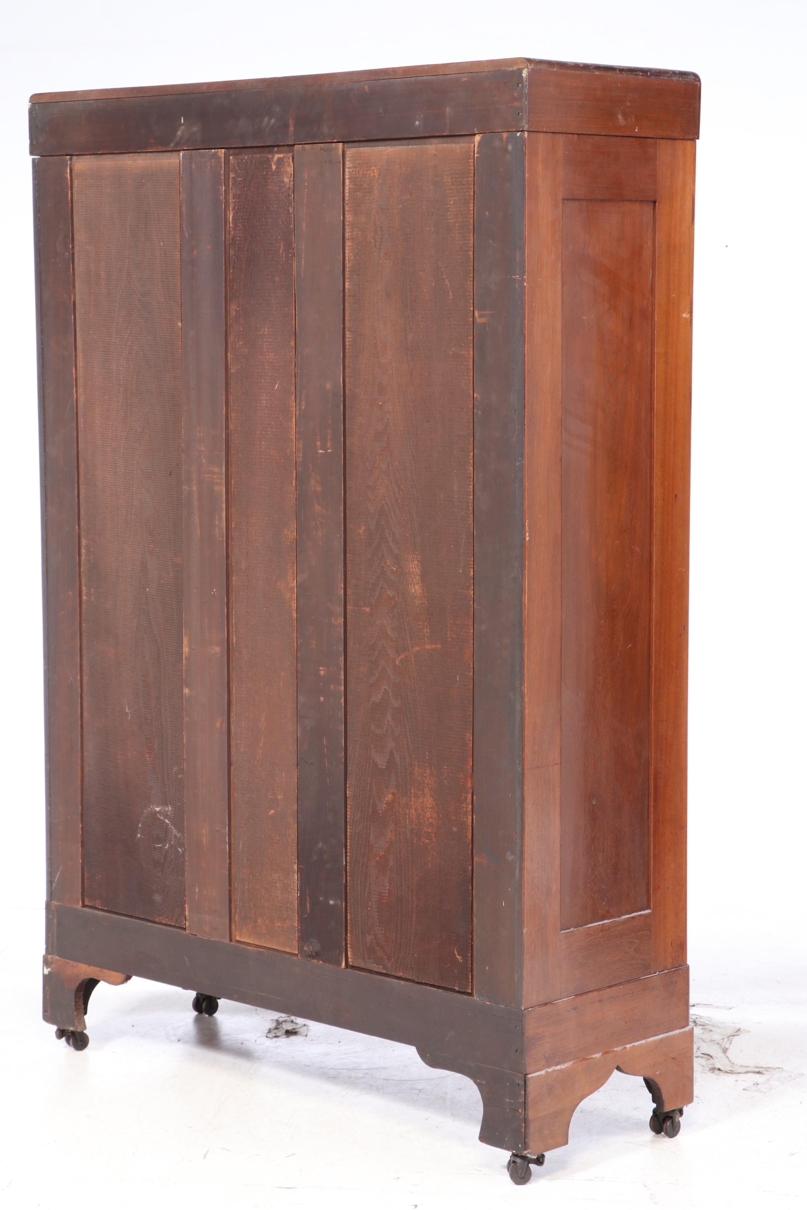 Victorian Walnut and Burl Walnut Wardrobe, Late 19th Century
