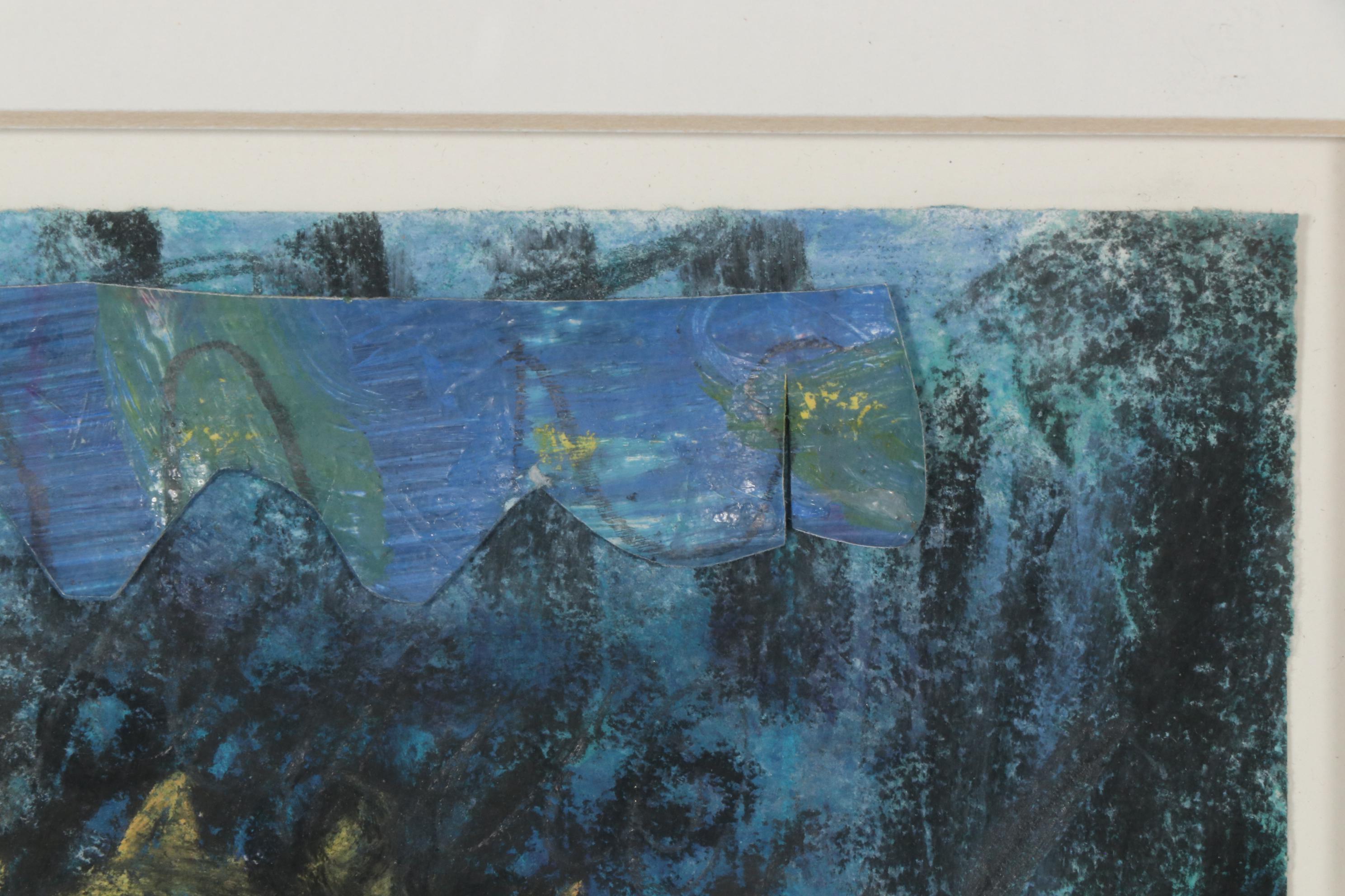 Marti Steffy Mixed Media Drawing of Abstract Portrait