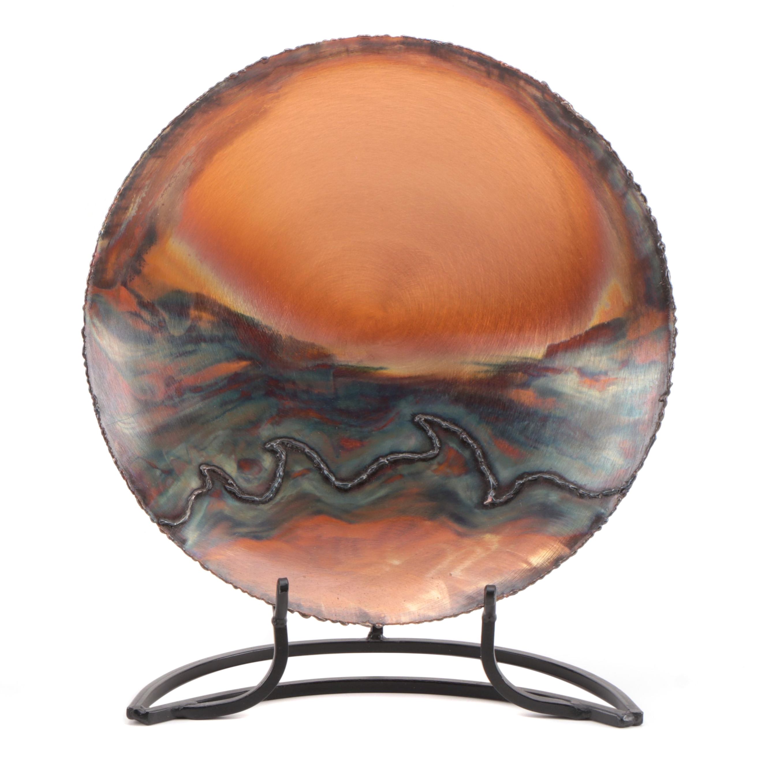 Patrick Shannon Copper Bowl with Display Stand