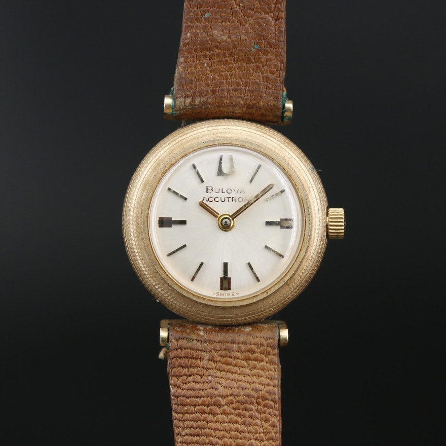 14K Bulova "Accutron" Tuning Fork Wristwatch, 1973