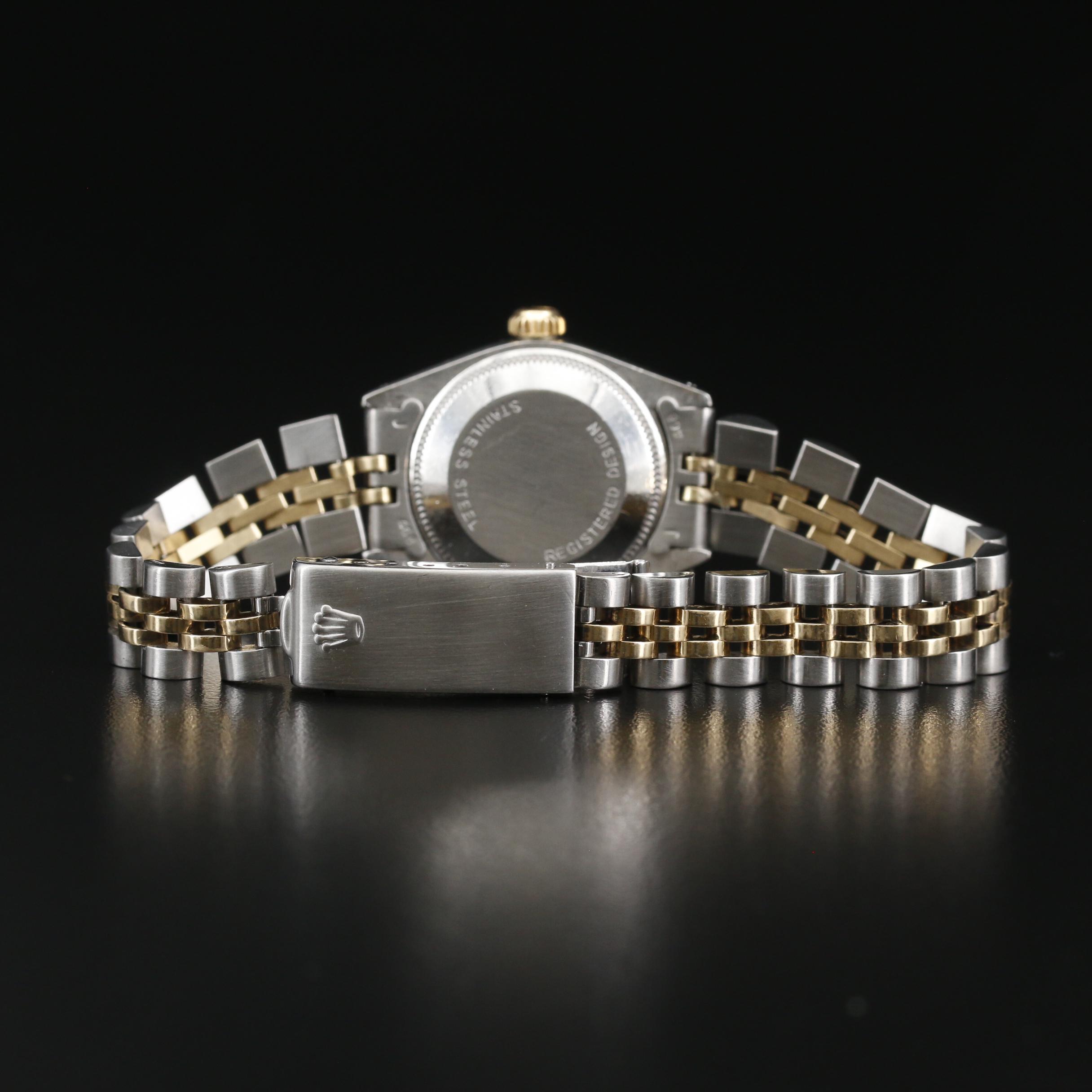 1977 Rolex Datejust Diamond Dial and Bezel 14K and Stainless Steel Watch