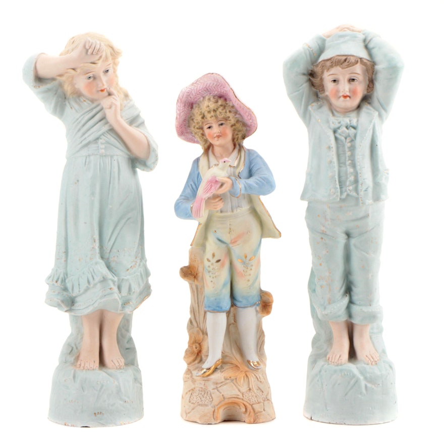 German Bisque Figurines, Late 19th Early 20th Century