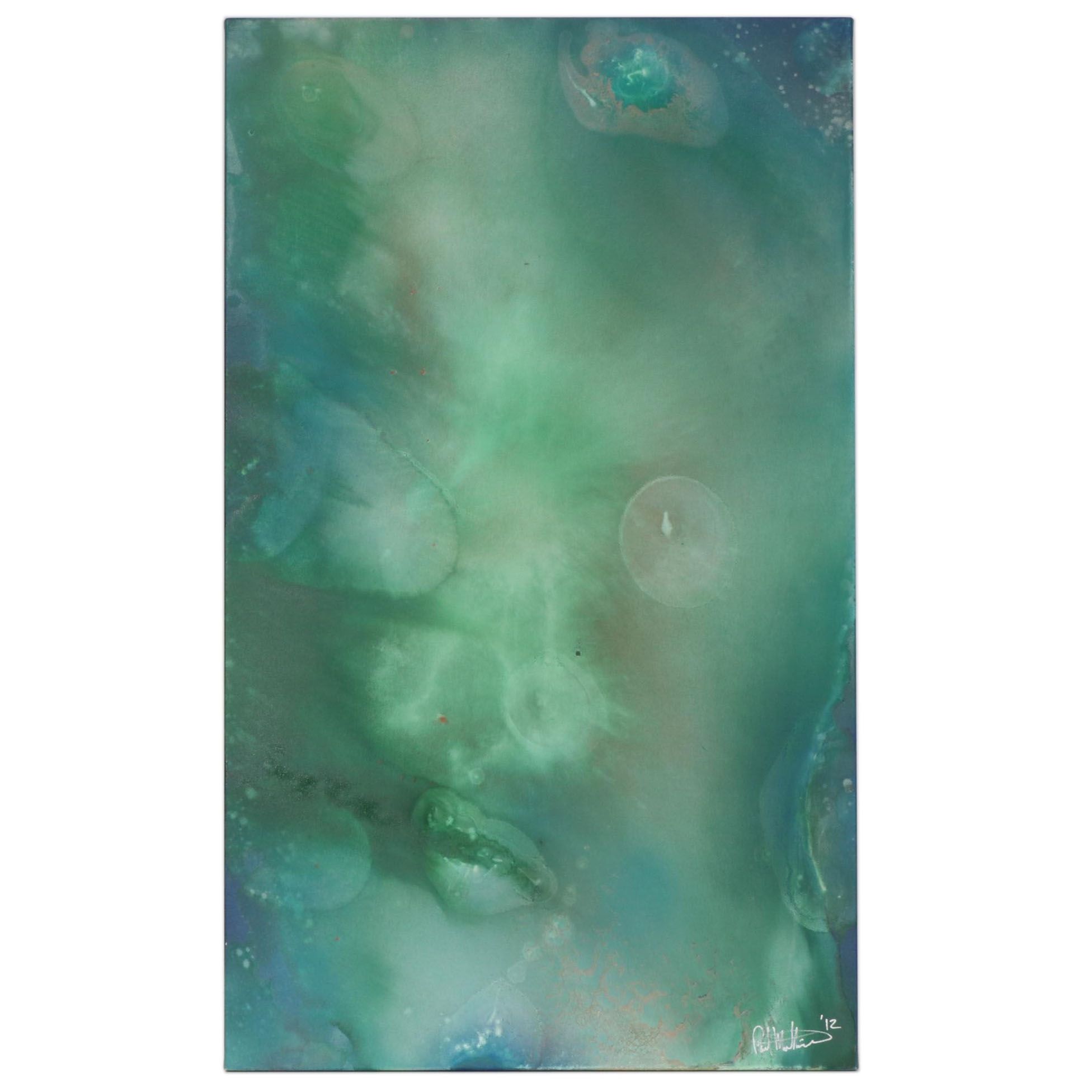 Paul Mathisen Mixed Media Painting "Green Seduction", 2012