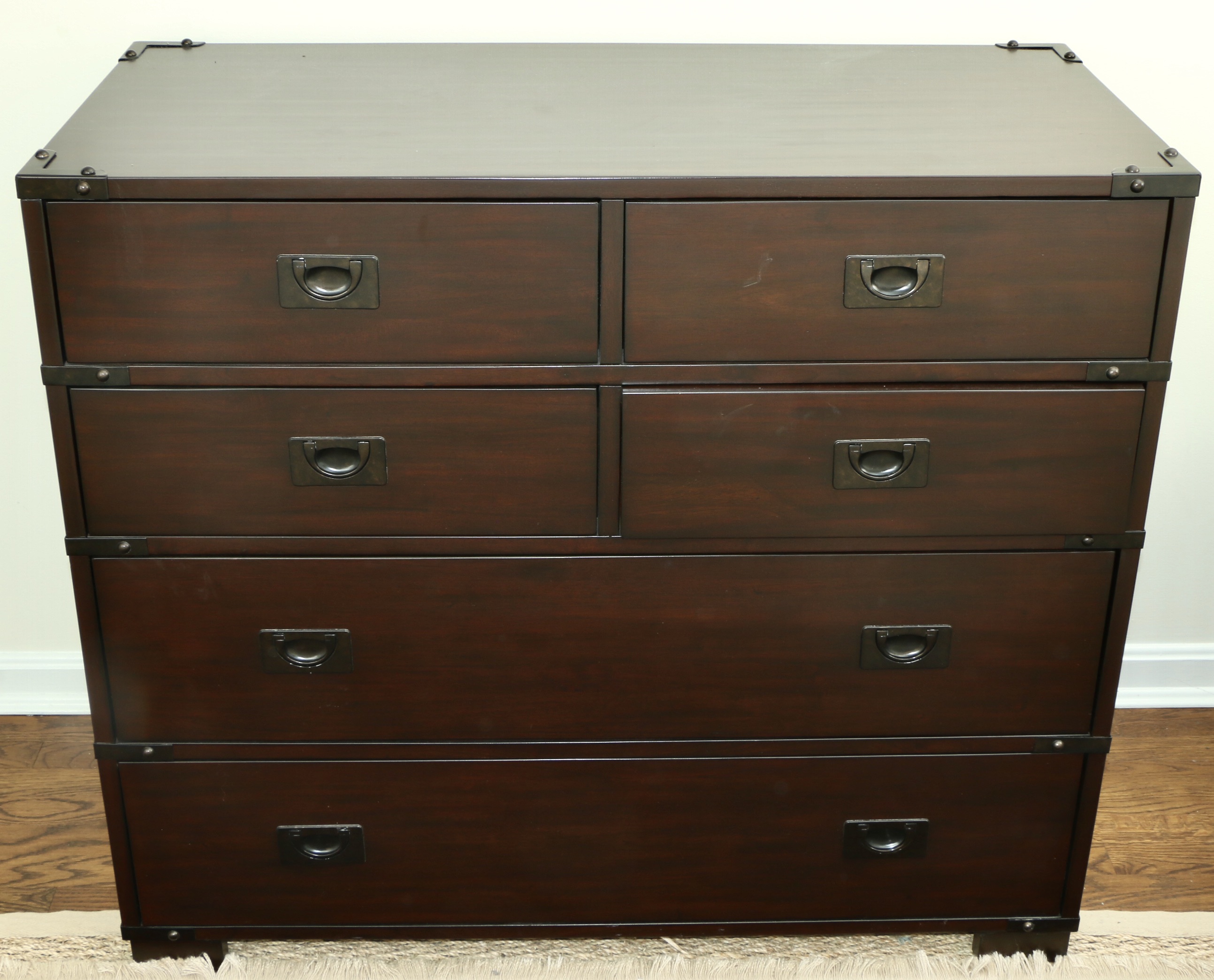 Pottery Barn "Devon" Campaign Style Wood Dresser and Nightstand