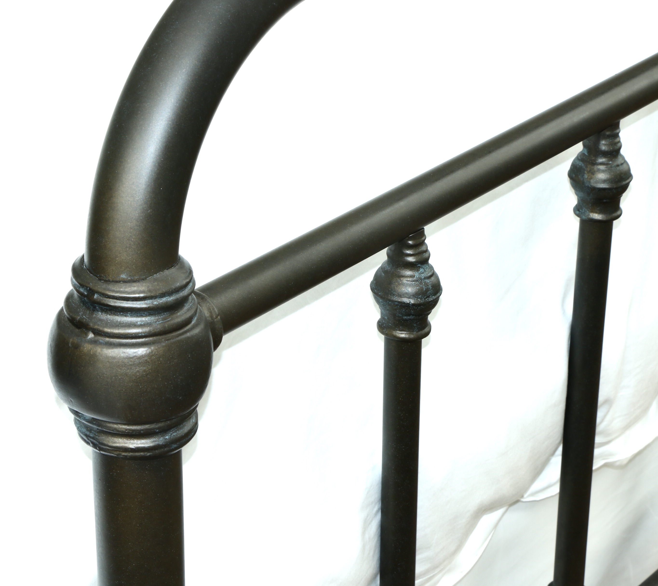 Pottery Barn "Coleman" Queen Size Metal Bed Frame with Patinated Bronze Finish