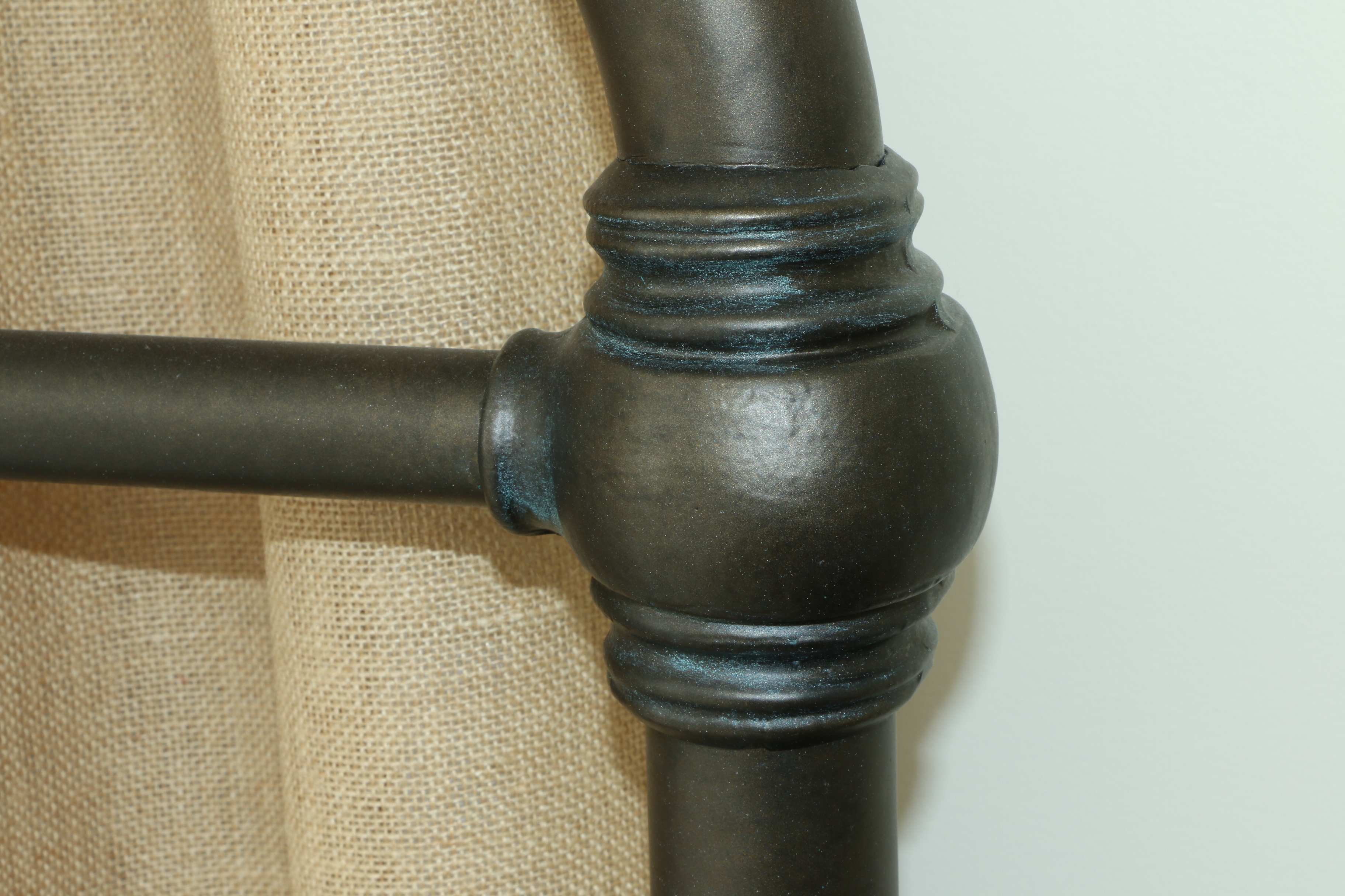 Pottery Barn "Coleman" Queen Size Metal Bed Frame with Patinated Bronze Finish