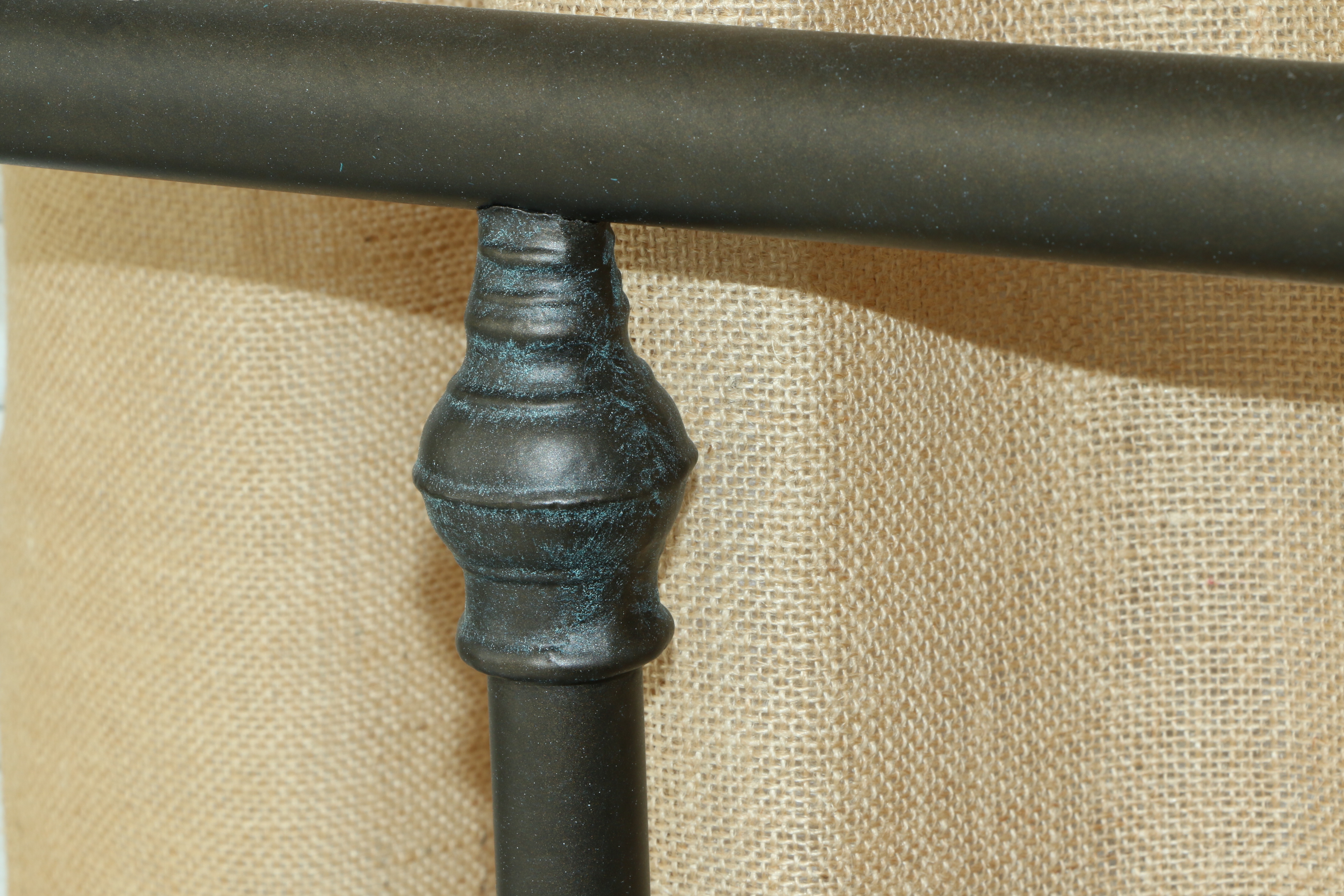 Pottery Barn "Coleman" Queen Size Metal Bed Frame with Patinated Bronze Finish