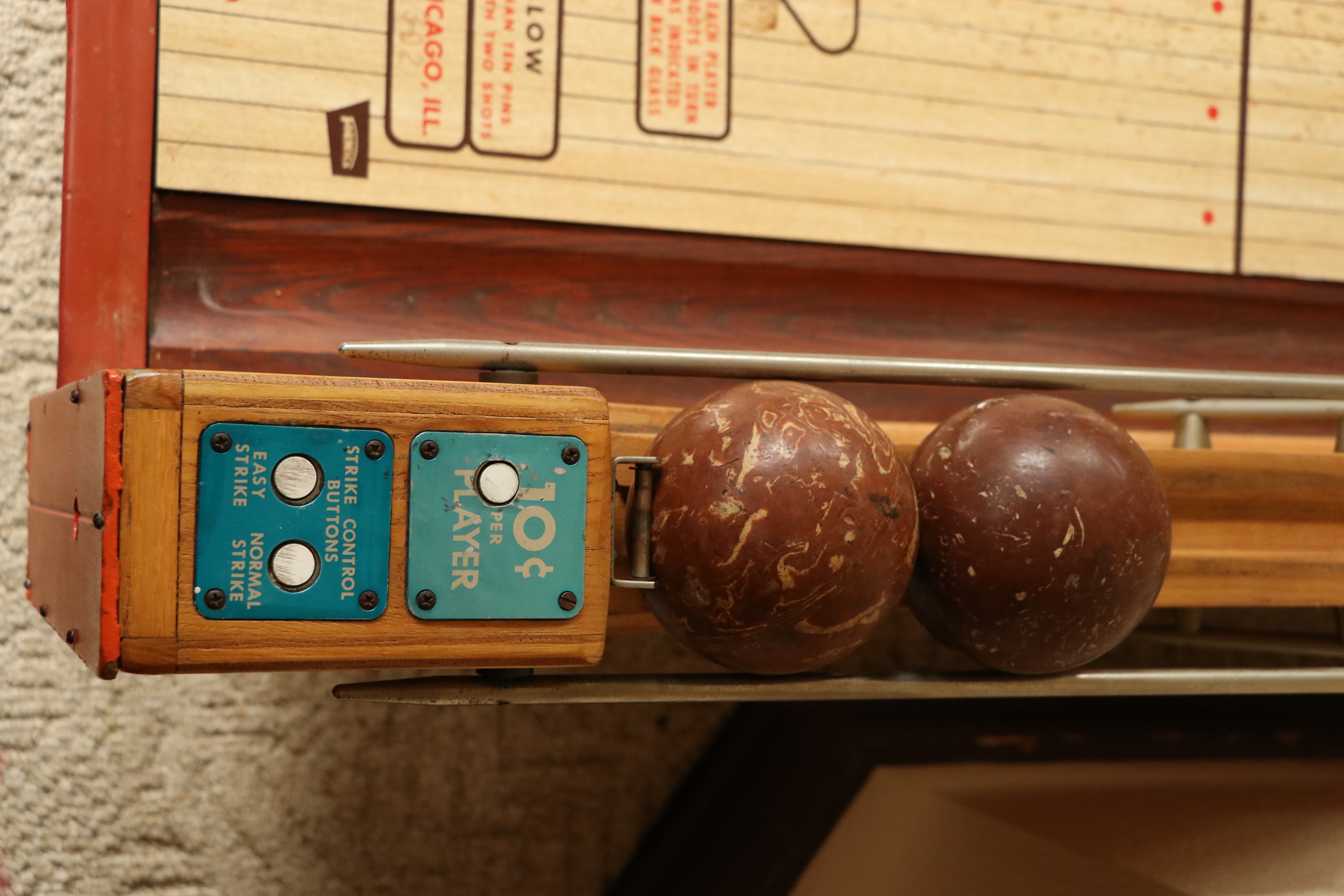 United's Playtime Bowling Alley Arcade Game, circa 1958