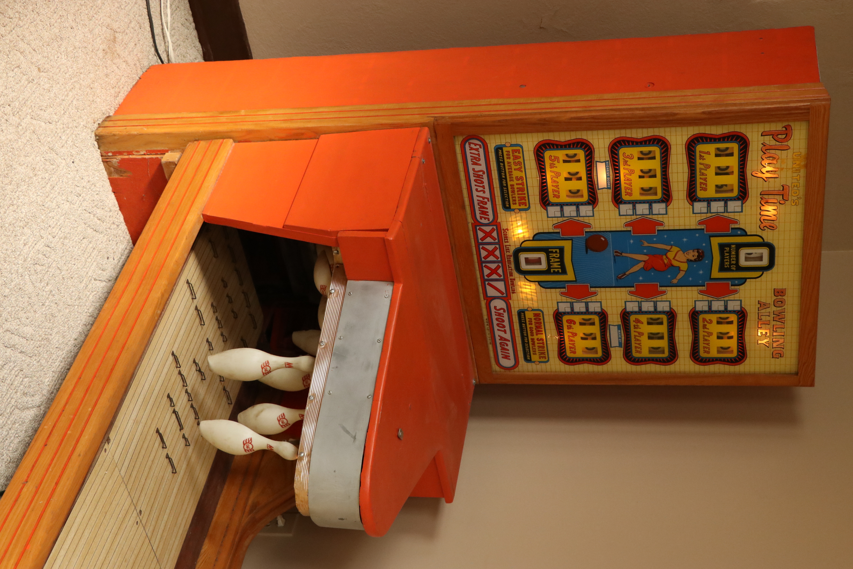 United's Playtime Bowling Alley Arcade Game, circa 1958